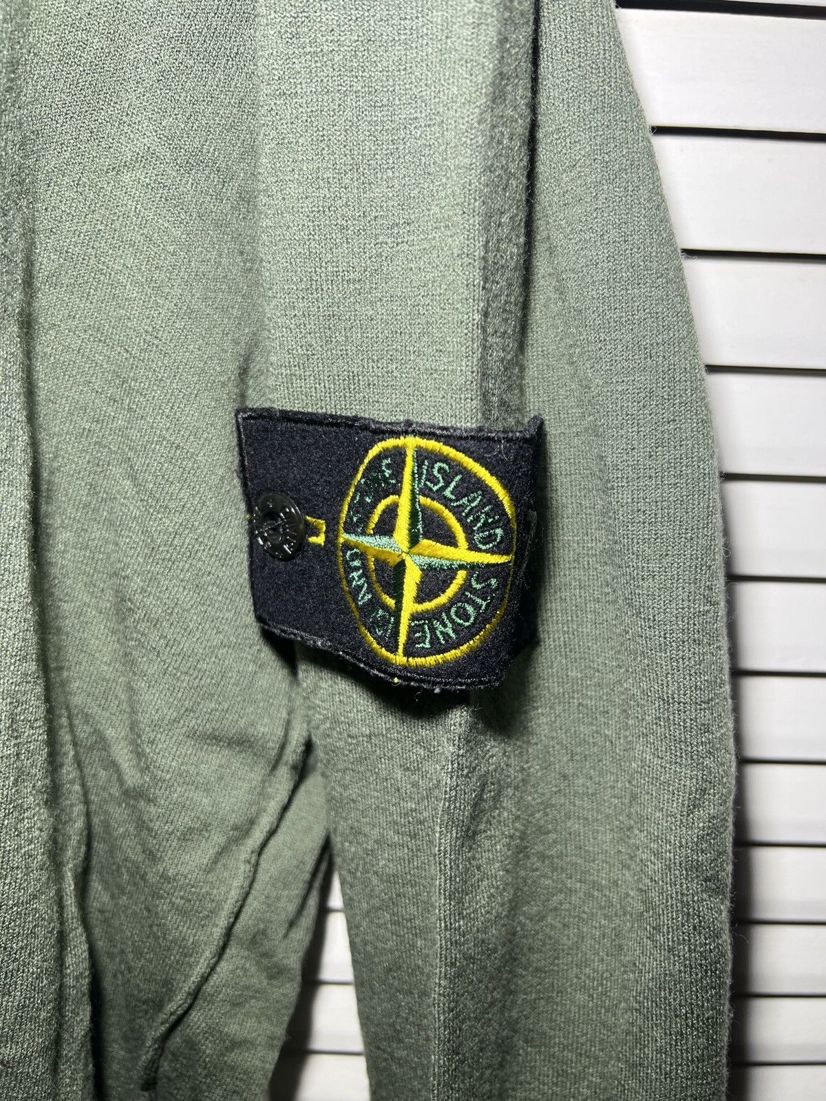 Stone Island Stone Island Wappen Patch Crew Neck Ribbon Wool Knit Top Size US XXL / EU 58 / 5 - 8 Thumbnail
