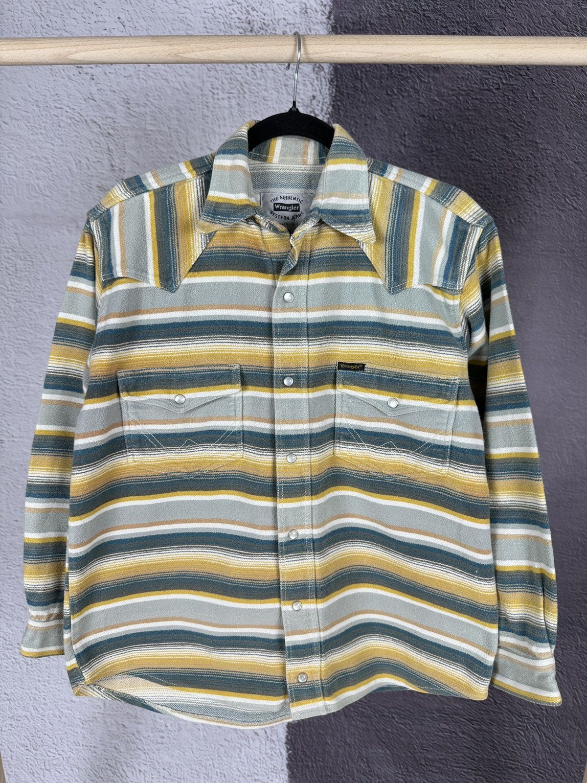 Vintage Wrangler vintage Authentic Western Jeans striped shirt Size US S / EU 44-46 / 1 - 2 Thumbnail