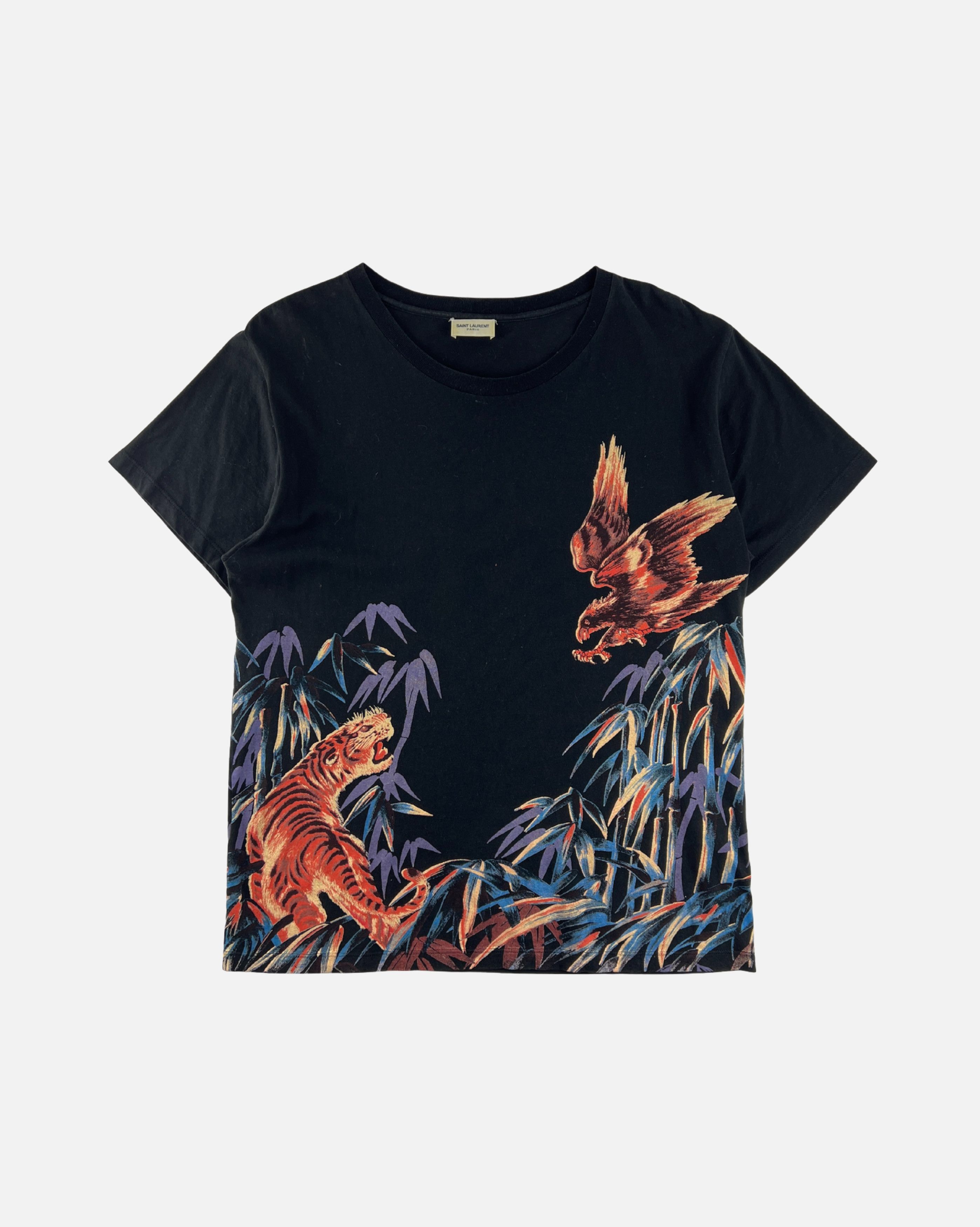 Saint Laurent Paris Saint Laurent SS16 Tiger And Eagle T-Shirt Size US L / EU 52-54 / 3 - 1 Thumbnail