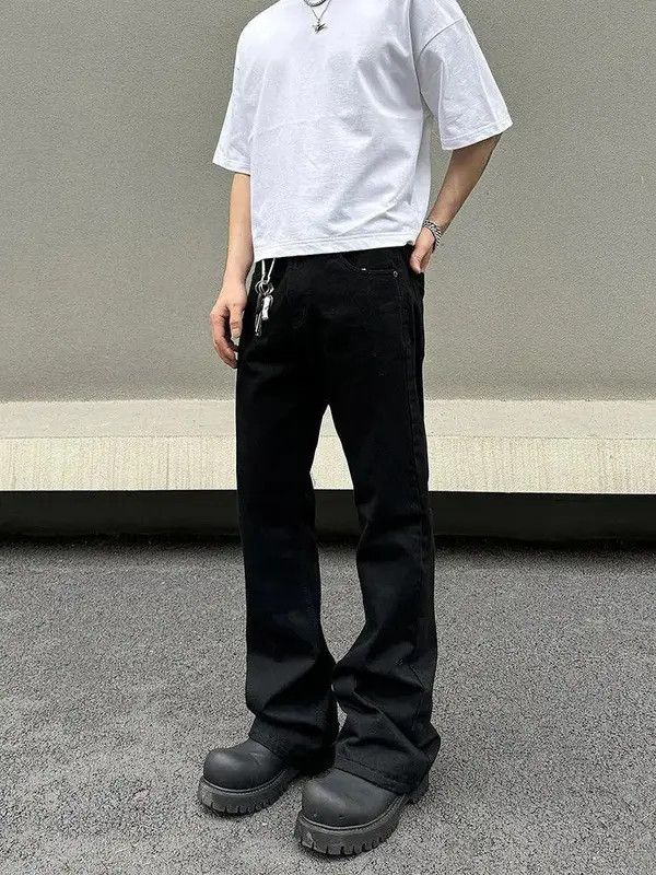 VIBE Black Stacked Flare Denim Jeans Size US 32 / EU 48 - 7 Thumbnail