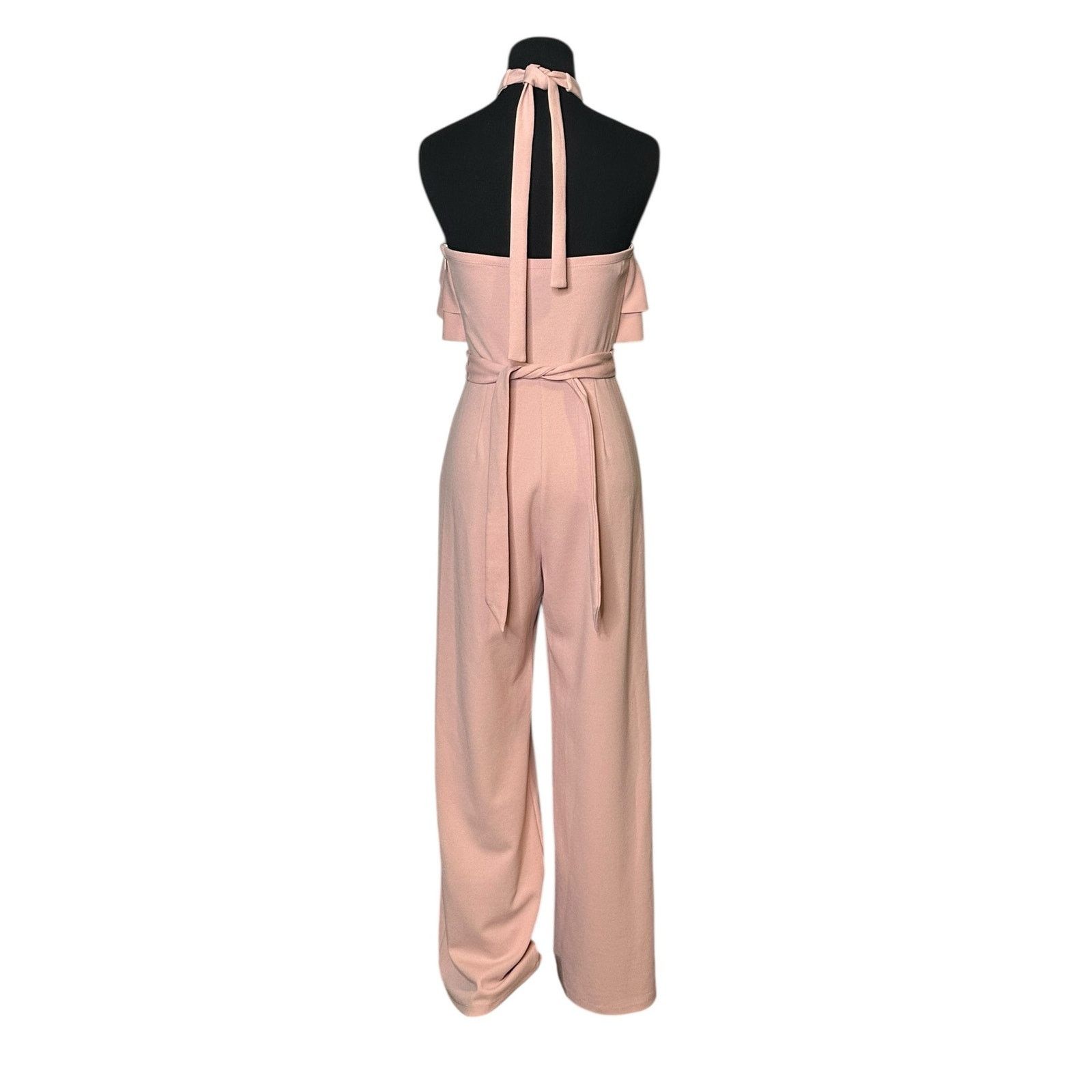 Anthropologie Avec les Filles halter neck ruffled jumpsuit size 2 Size 26" / US 2 / IT 38 - 2 Thumbnail