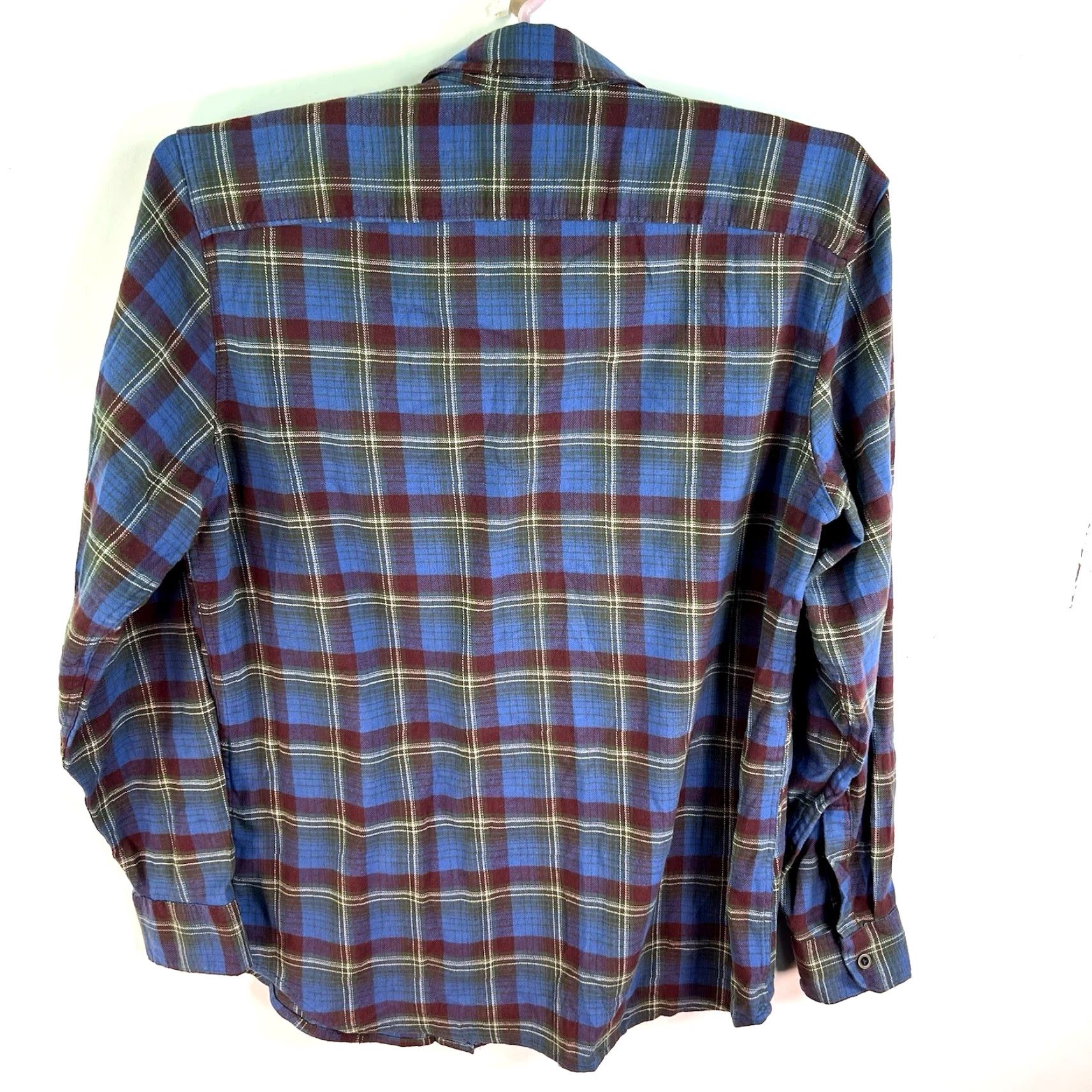 Wrangler VINTAGE Wrangler Men’s Button-Up Shirt Long Sleeve Plaid Flannel Western Casual Size L Blue Size US L / EU 52-54 / 3 - 7 Thumbnail
