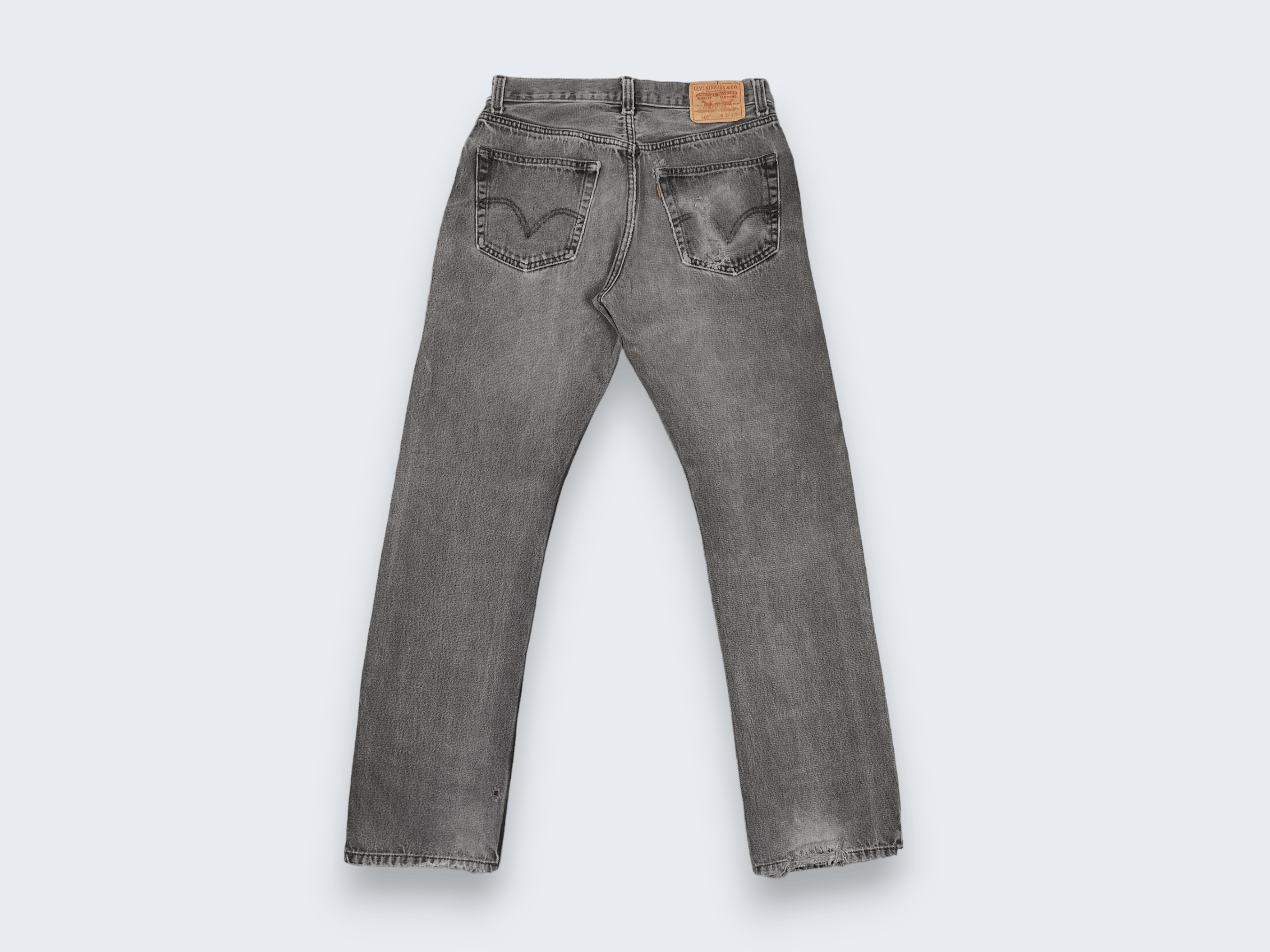 Levi's × Vintage Vintage Levis 505 Faded Black Jeans Regular Fit Size US 32 / EU 48 - 2 Thumbnail