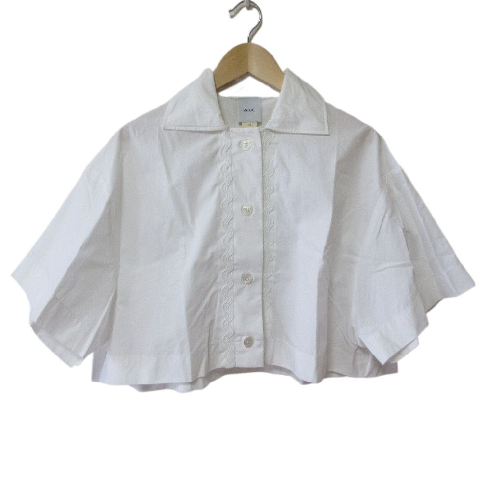 Other Other Patou 24SS Cropped Shirt Blouse Cotton Tops 24S-BL032-0017 DUTY FREE for USA Size ONE SIZE - 1 Thumbnail