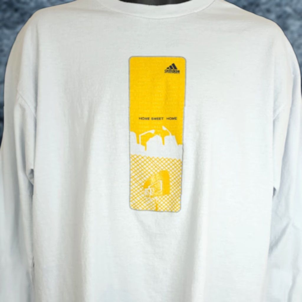Adidas VINTAGE adidas Basketball T Shirt Mens Size Large Home Sweet Home Made In USA 90s Graphic Tee Blue Cotton Crew Neck Long Sleeve Shirts Shirt Mens Size US L / EU 52-54 / 3 - 1 Thumbnail