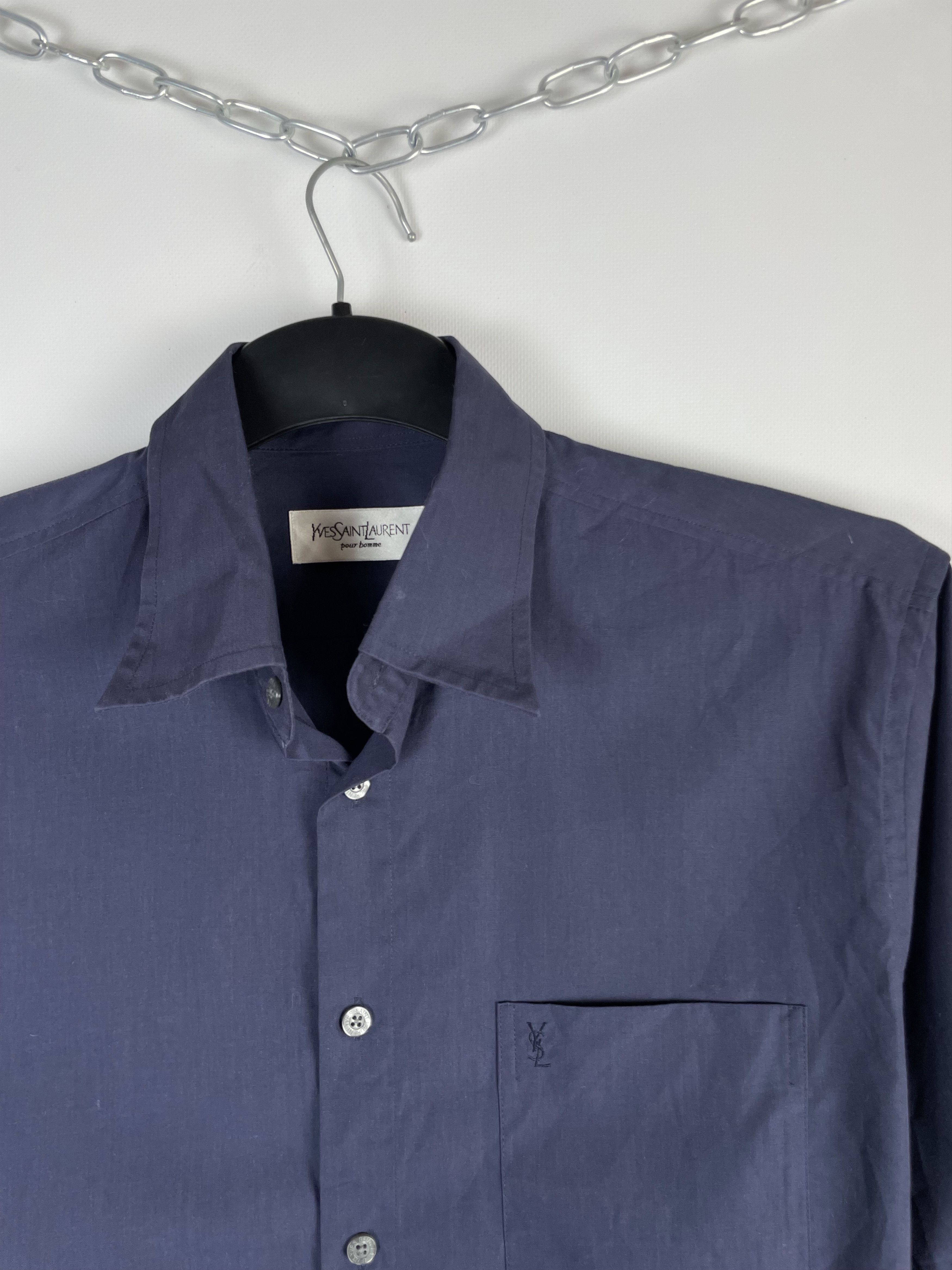 Vintage Vintage Yves Saint Laurent Ysl Pour Homme Shirt Size US M / EU 48-50 / 2 - 4 Thumbnail