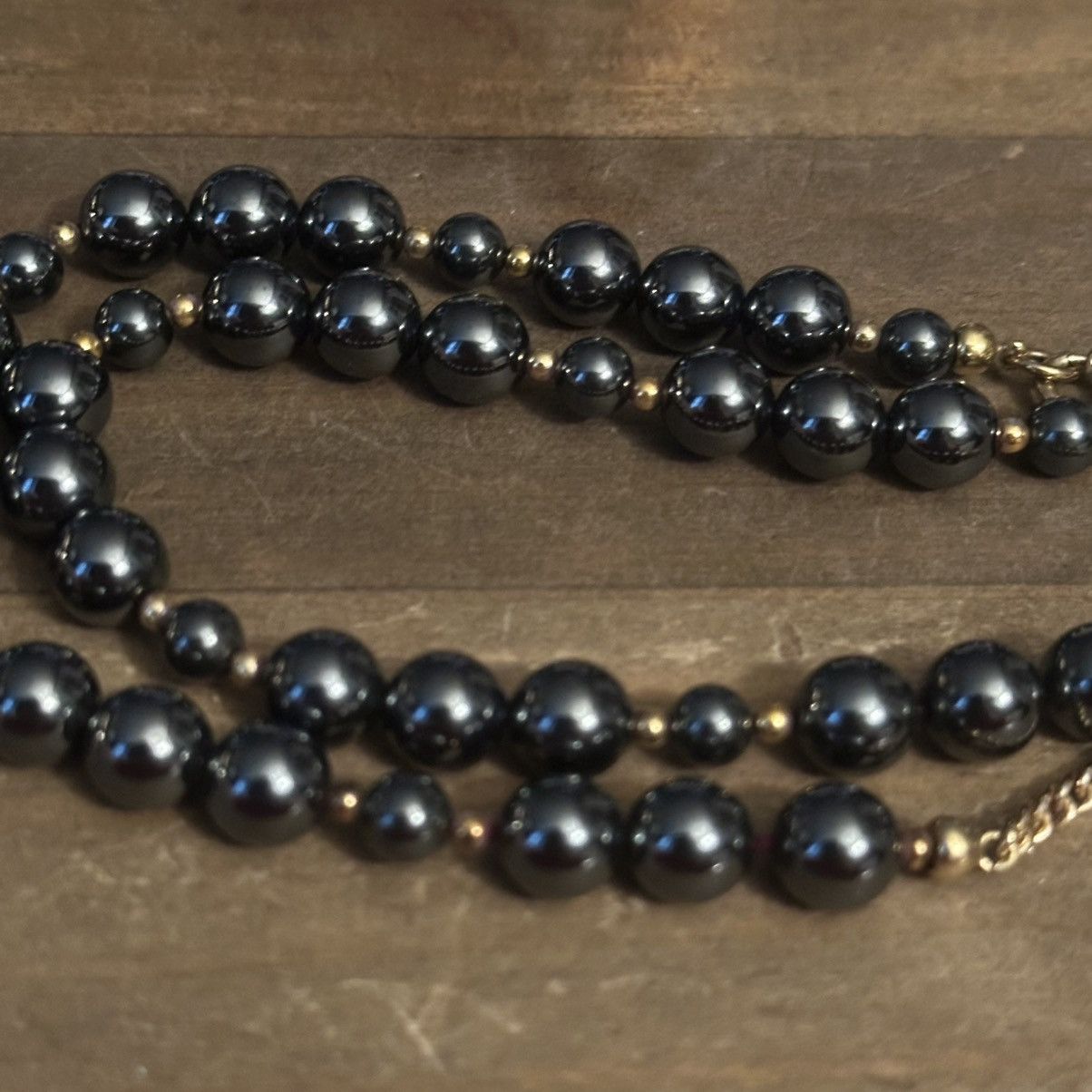 Vintage Vintage Hematite bead necklace Size ONE SIZE - 3 Thumbnail