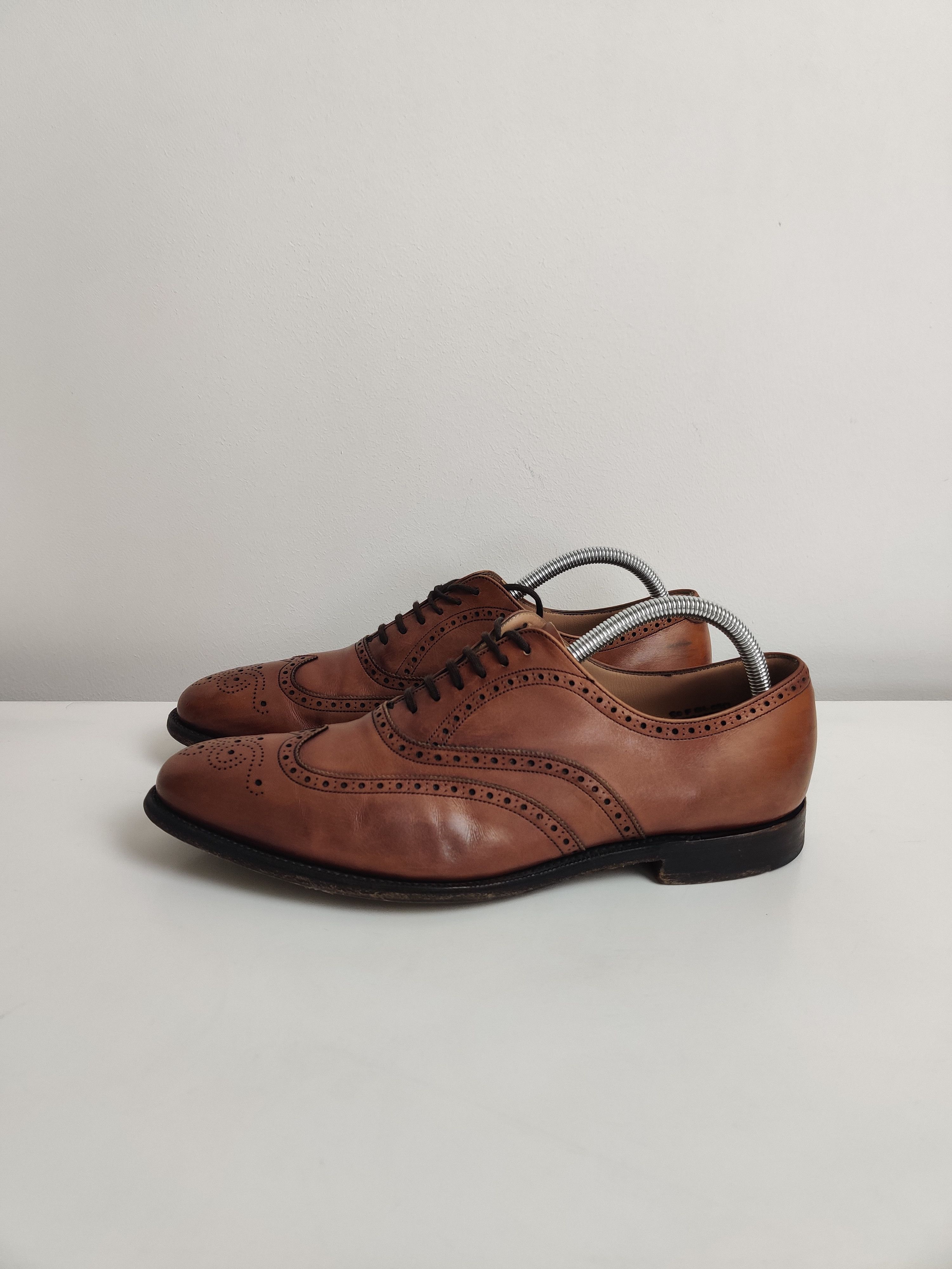 Church's Churchs Brown Leather Oxford Brogue Shoes Men's UK 8 Size US 9 / EU 42 - 3 Thumbnail