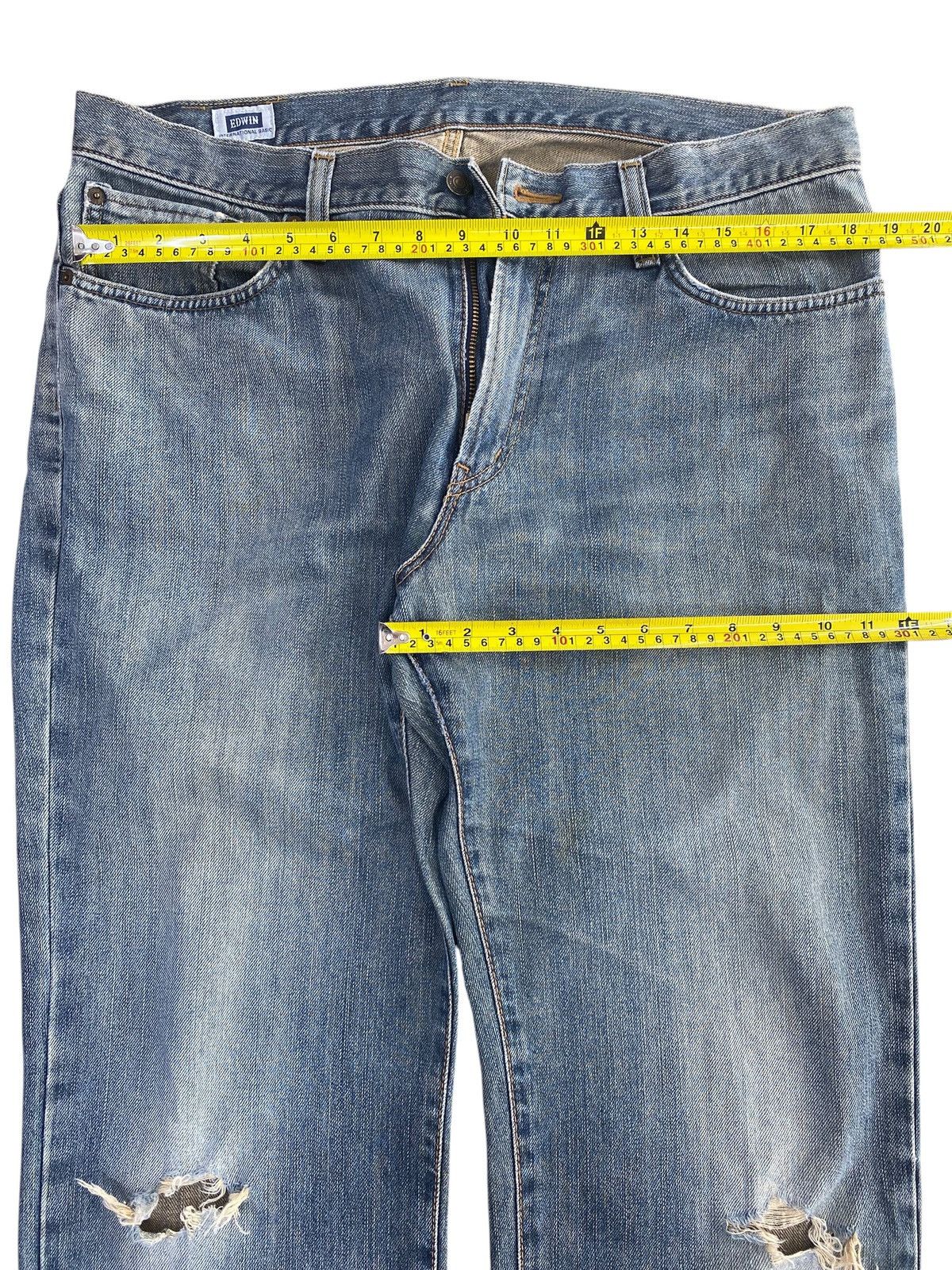 Edwin Vintage Edwin 403 Faded Wash Ripped Style Loose Jeans Size US 36 / EU 52 - 5 Thumbnail