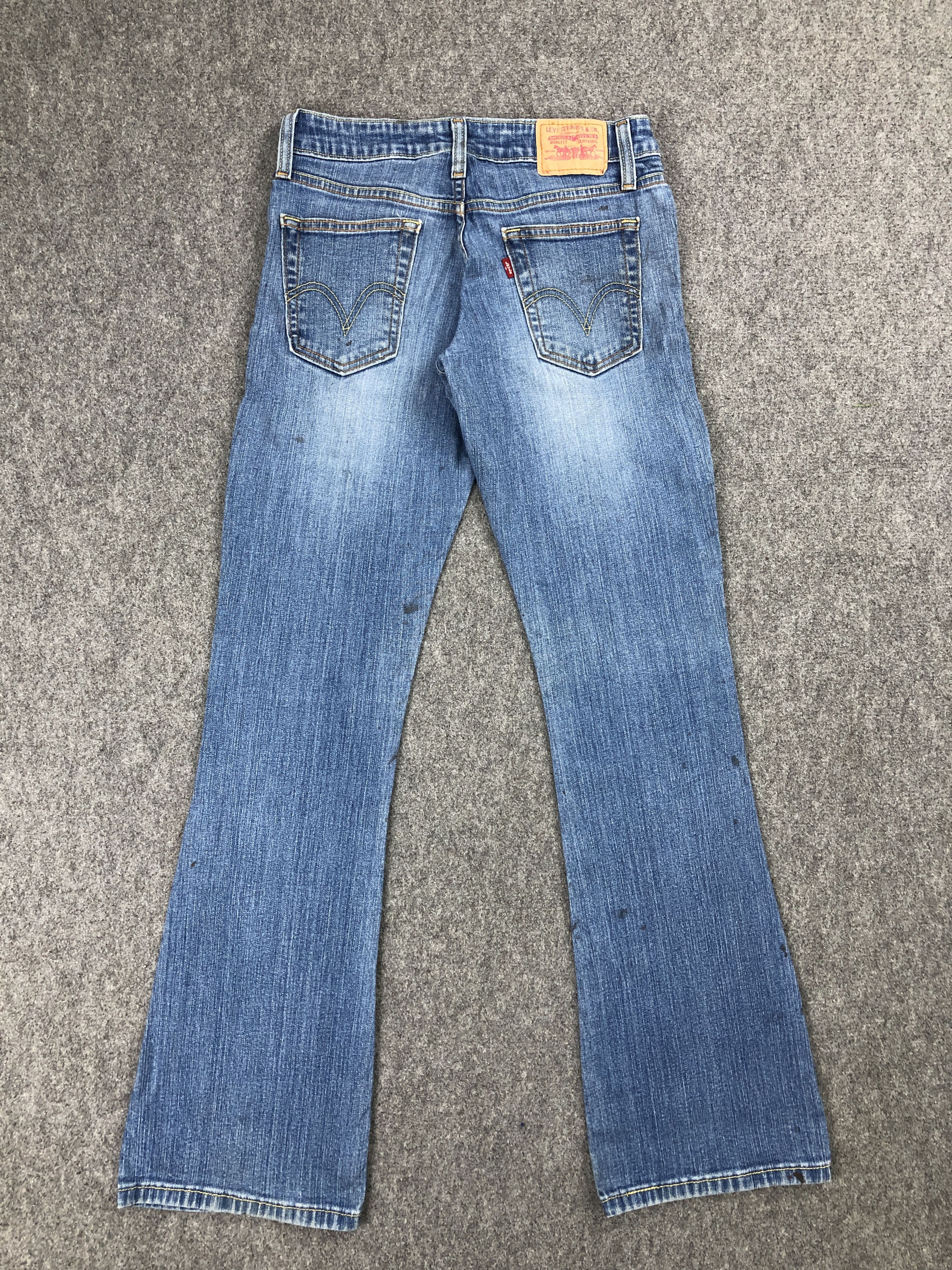 Levi's Splatter Paint Vintage Levis 518 Bootcut Jeans DP2259 Size US 27 - 3 Thumbnail