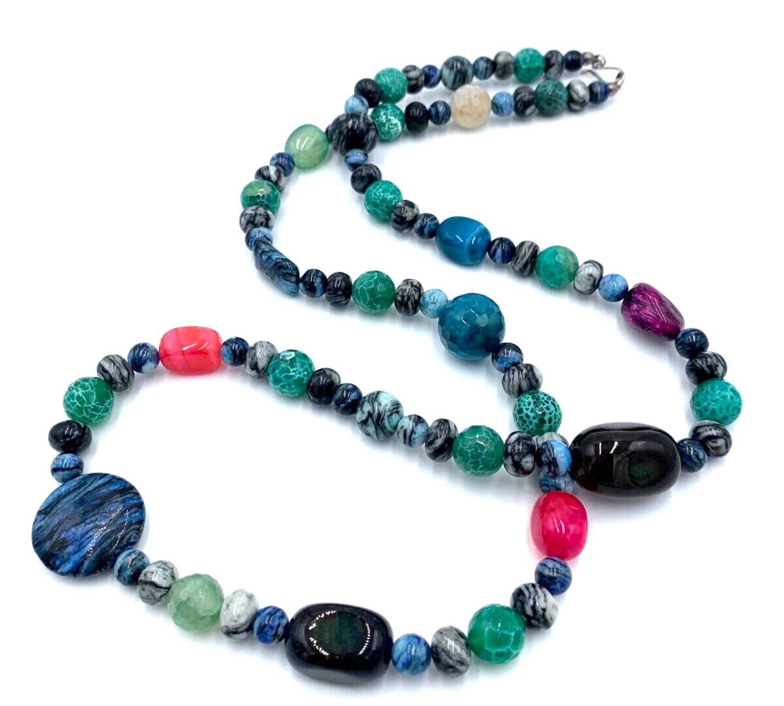 Other DTR Jay King Multicolor Dyed Agate Sterling Silver Necklace Size ONE SIZE - 1 Thumbnail