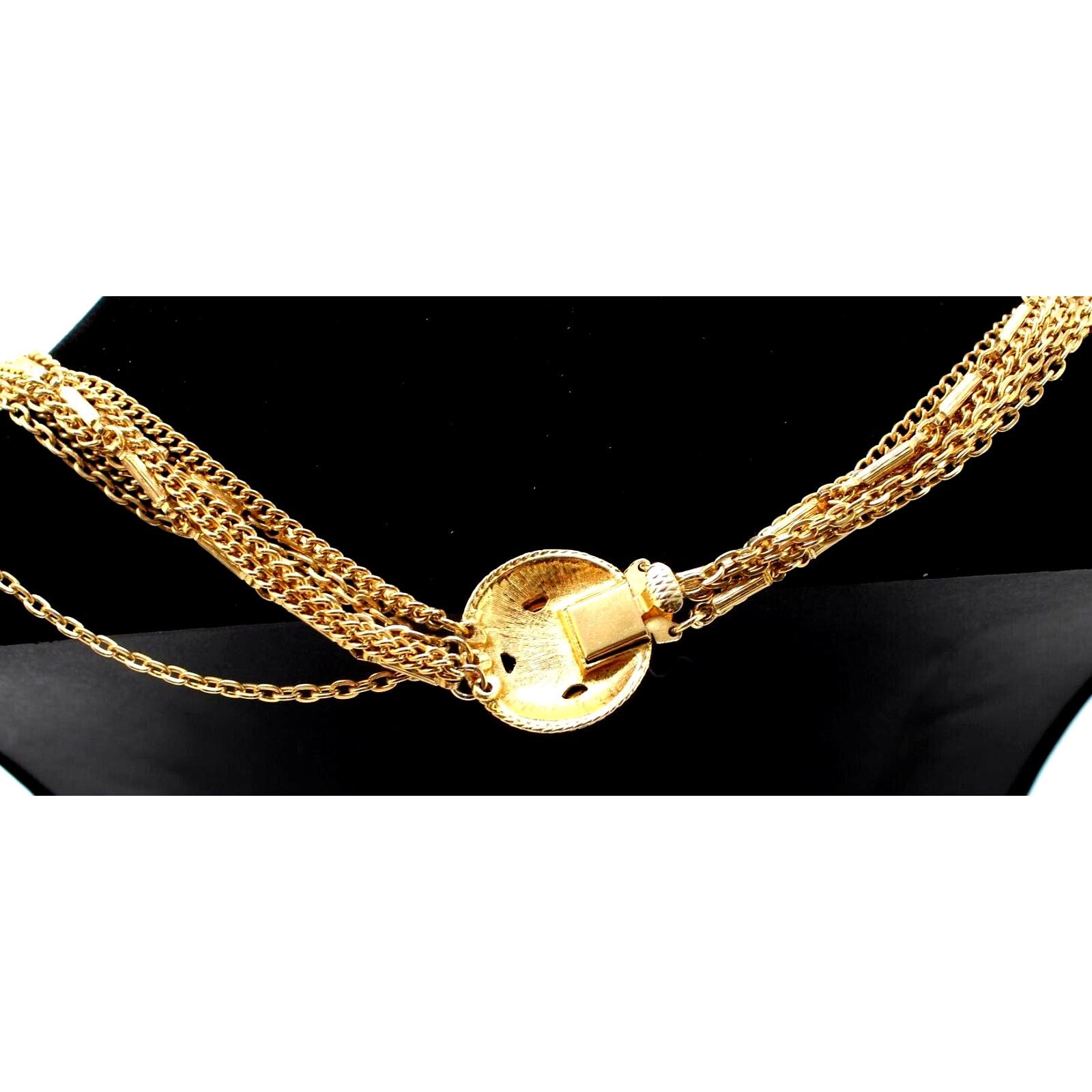Other Classic Statement Necklace • Nine Chains • Box Closure • 21" Size ONE SIZE - 4 Thumbnail
