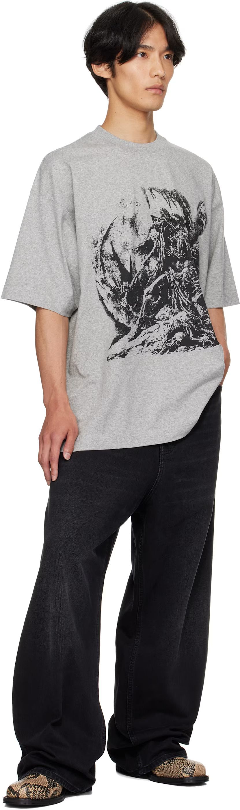Vetements o1mle0226 Goth Oversized T-Shirt in Gray Size US L / EU 52-54 / 3 - 4 Thumbnail