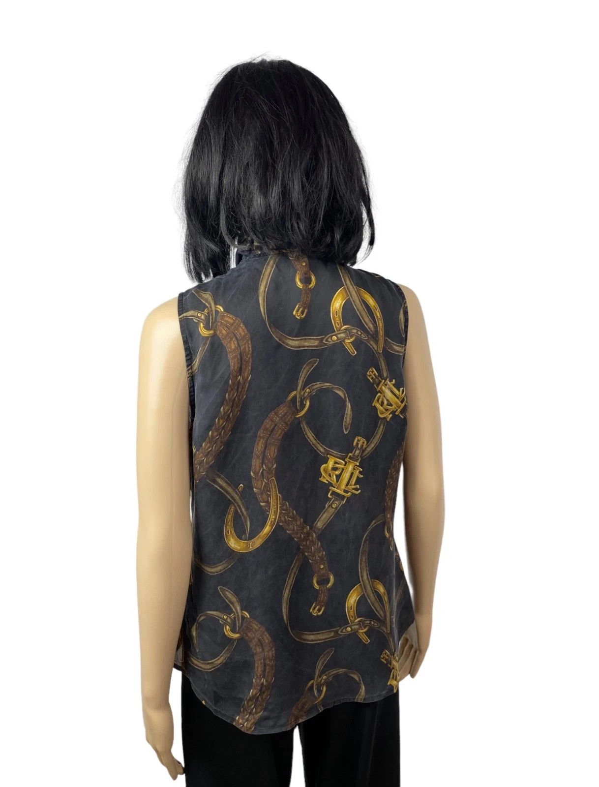 Lauren Ralph Lauren Ptinted Silk Blouse Sleeveless size 6