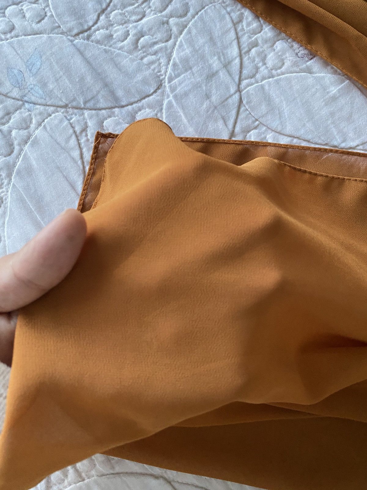 Other Premium Chiffon Rectangle Hijab In Burnt Orange For Women Size ONE SIZE - 4 Thumbnail