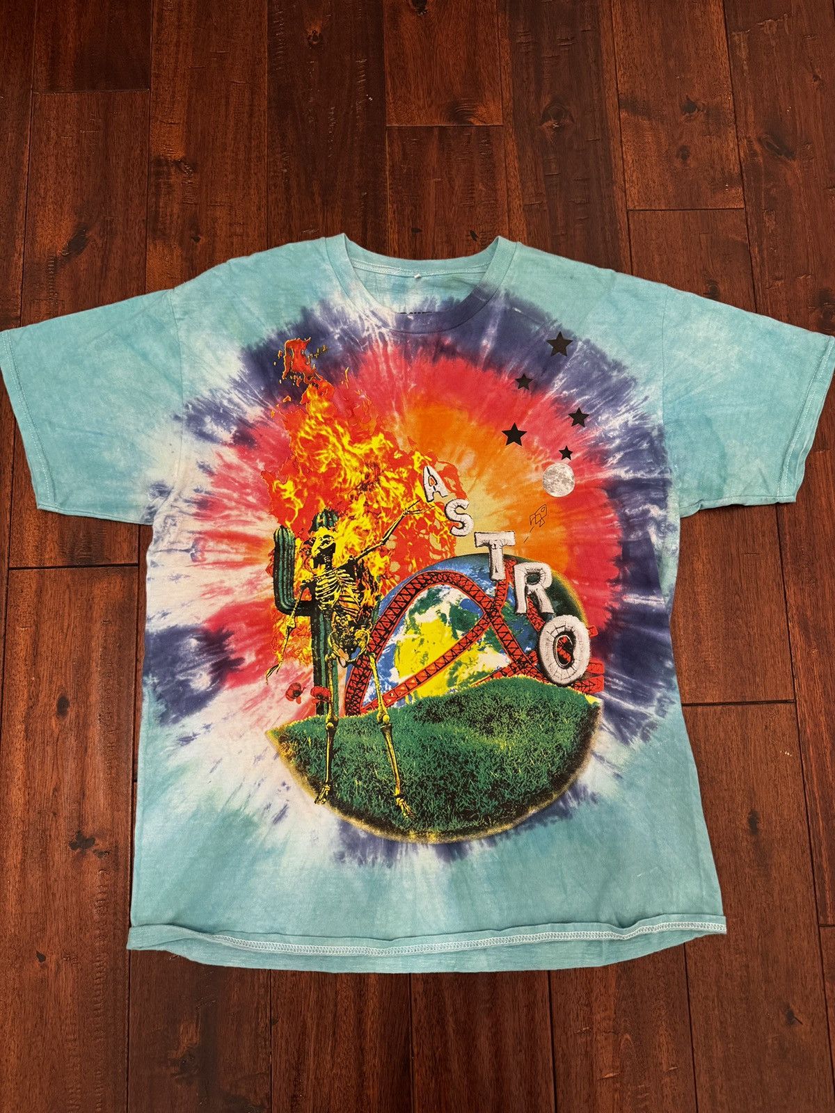 Travis Scott 2018 Travis Scott Astroworld Cactus Jack Tie Dye shirt Size US L / EU 52-54 / 3 - 1 Thumbnail