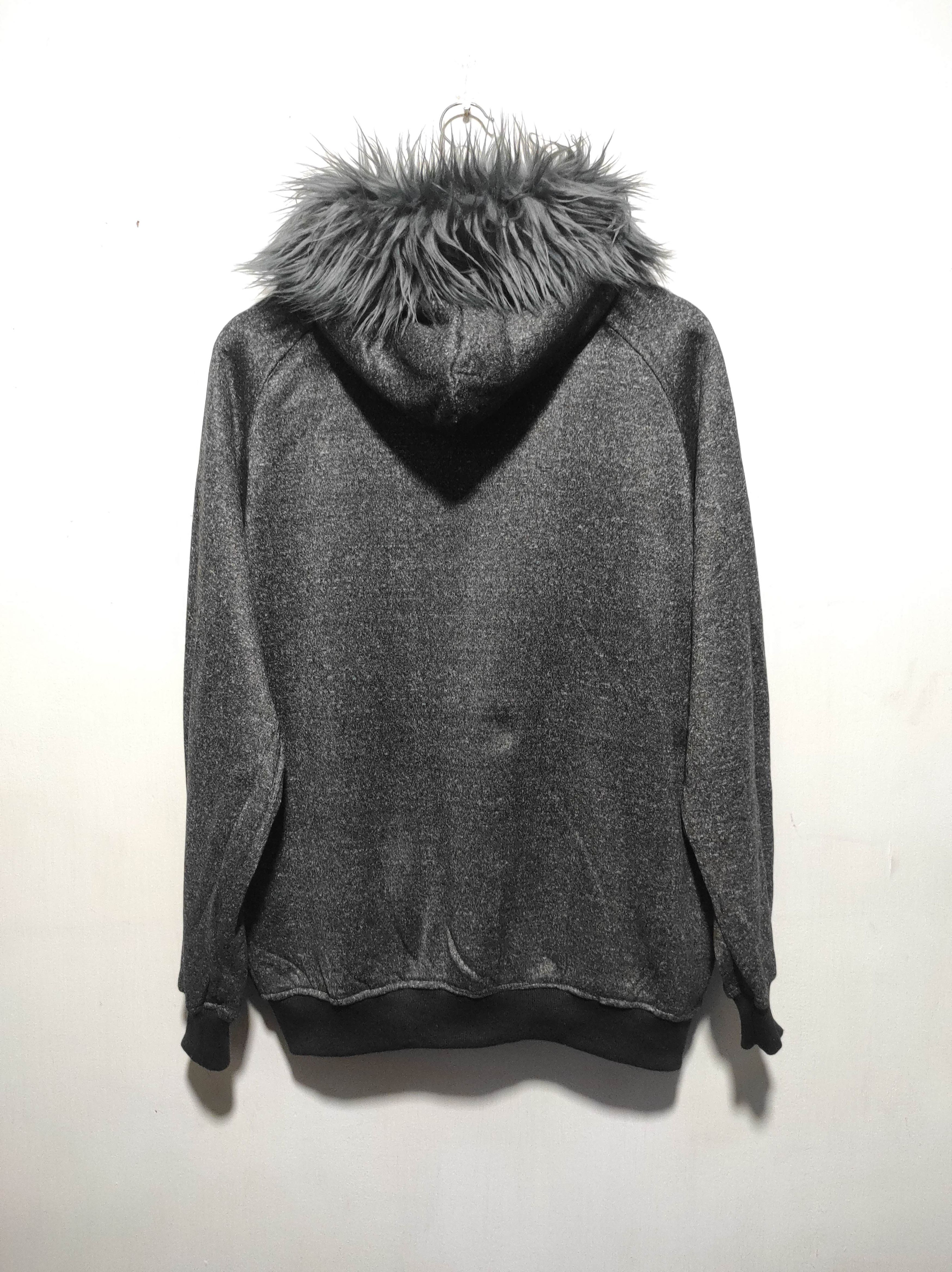 Japanese Brand Gray Asymetrycal zip fur hoodie ifsix LGB style Size US M / EU 48-50 / 2 - 10 Thumbnail