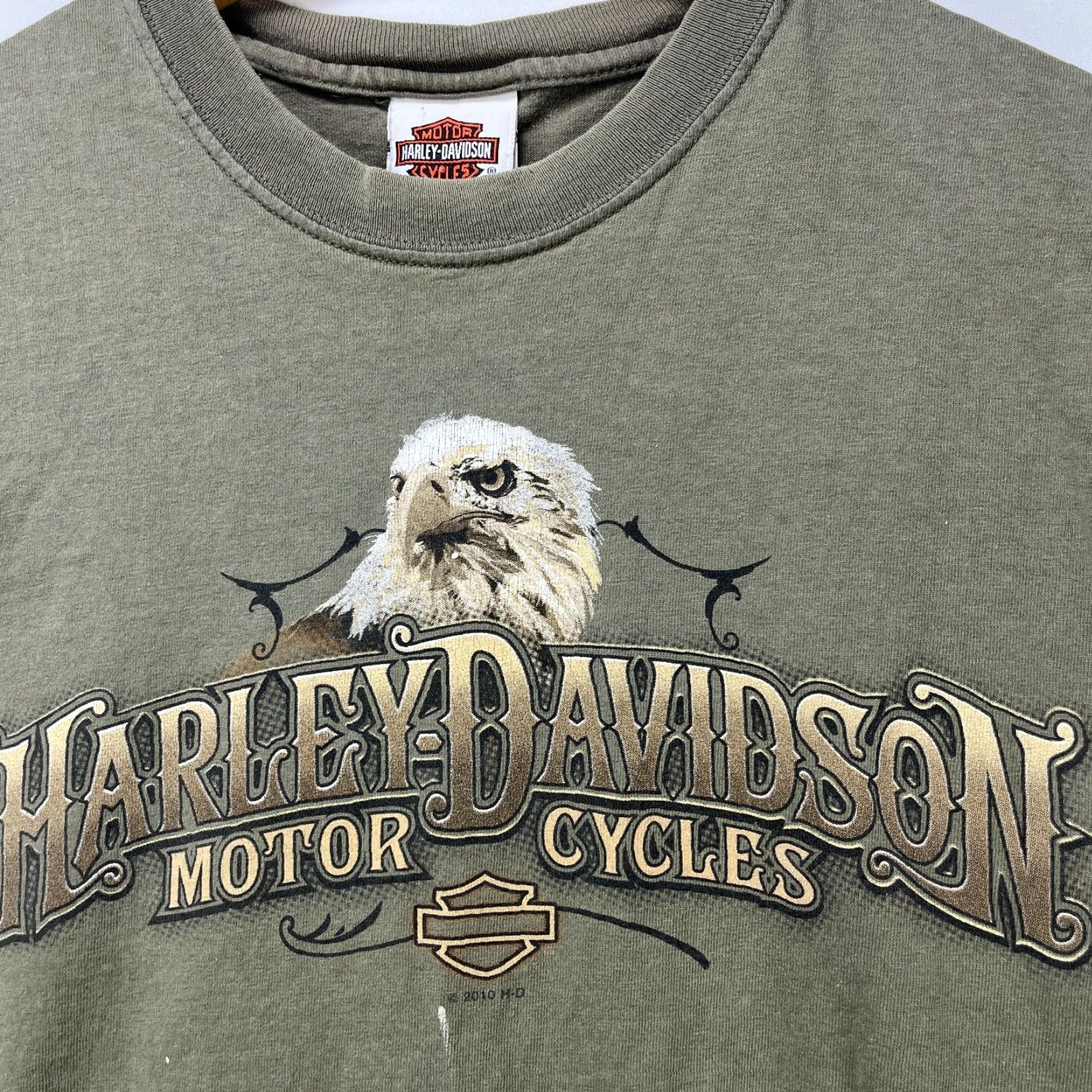 Harley Davidson VINTAGE Harley-Davidson Sleeveless Shirt XL Eagle Green Men T-Shirt Size US XL / EU 56 / 4 - 6 Thumbnail