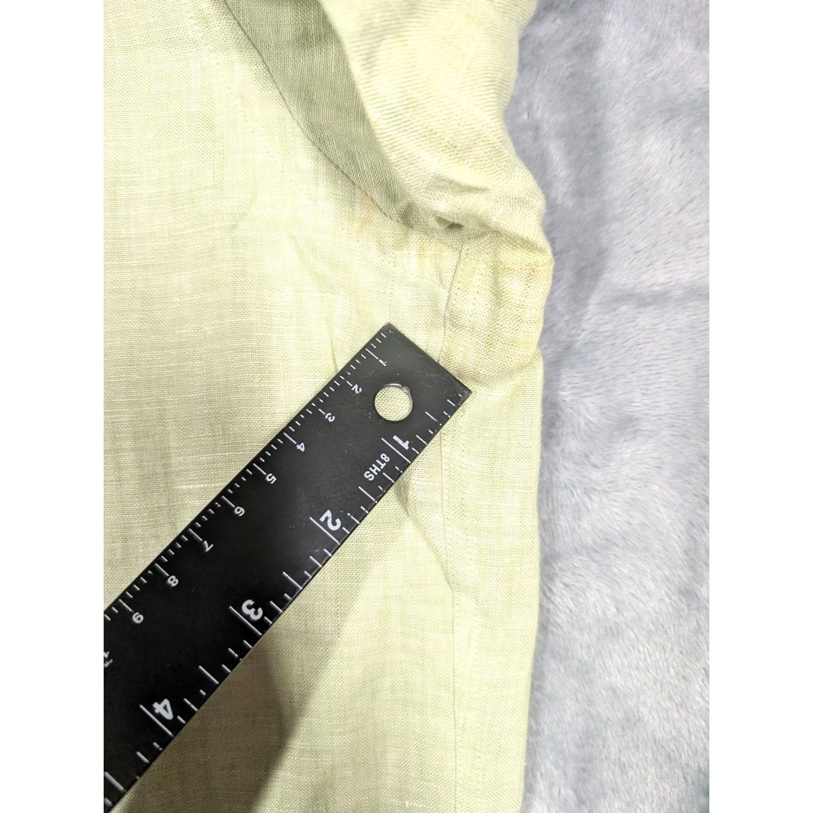 Brooks Brothers Brooks Brothers Shirt Mens L Green Solid Linen Short Sleeve Button Up Casual Size US L / EU 52-54 / 3 - 4 Thumbnail