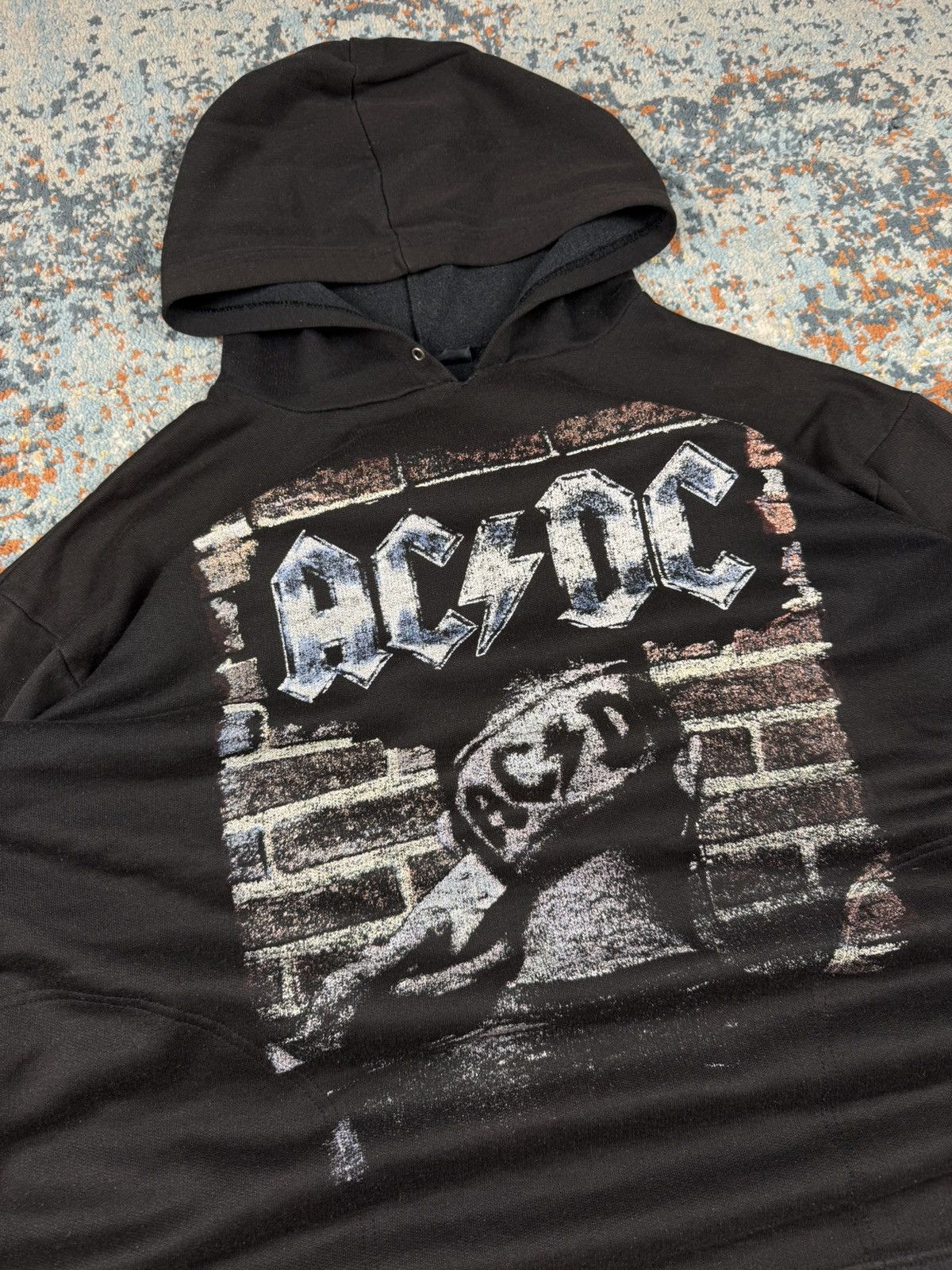 AC/DC × Band Tees × Vintage Vintage 90s AC/DC the razors edge crazy graphic hoodie boxy Size US XL / EU 56 / 4 - 7 Thumbnail