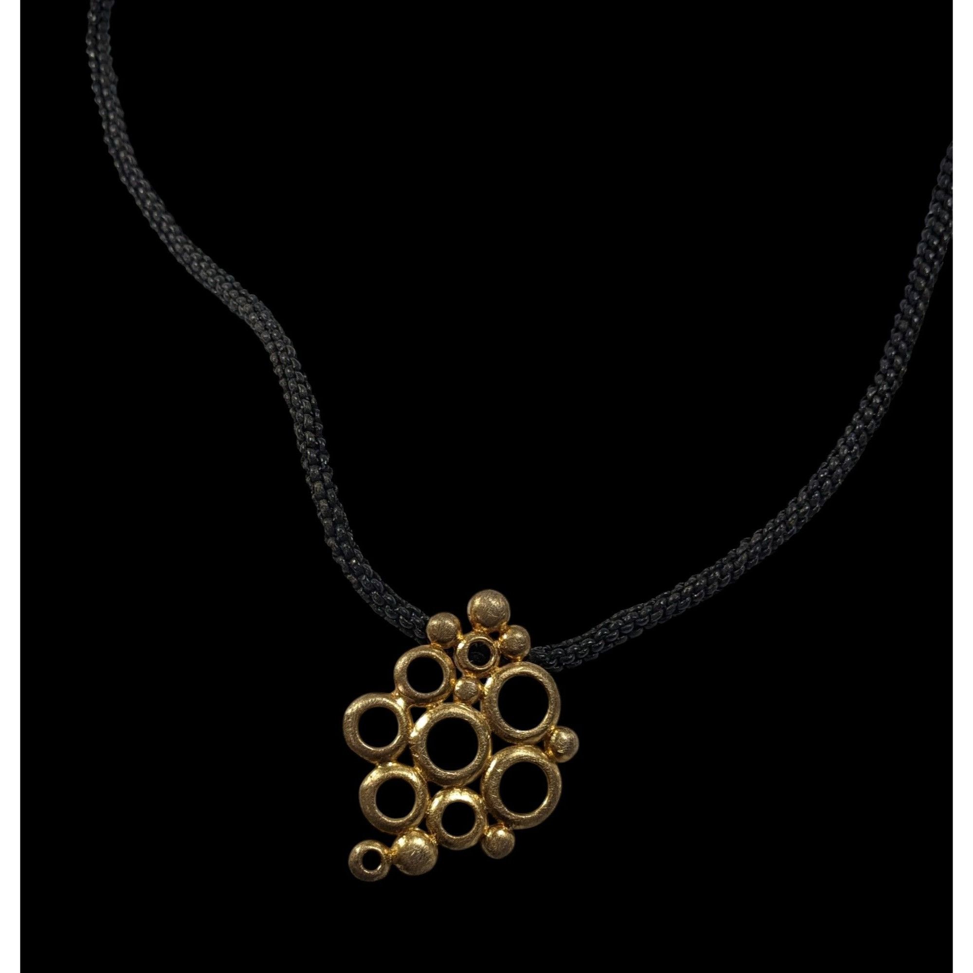 Other Unique Elegant Gold Tone Open Bubble Pendant Necklace Size ONE SIZE - 2 Thumbnail