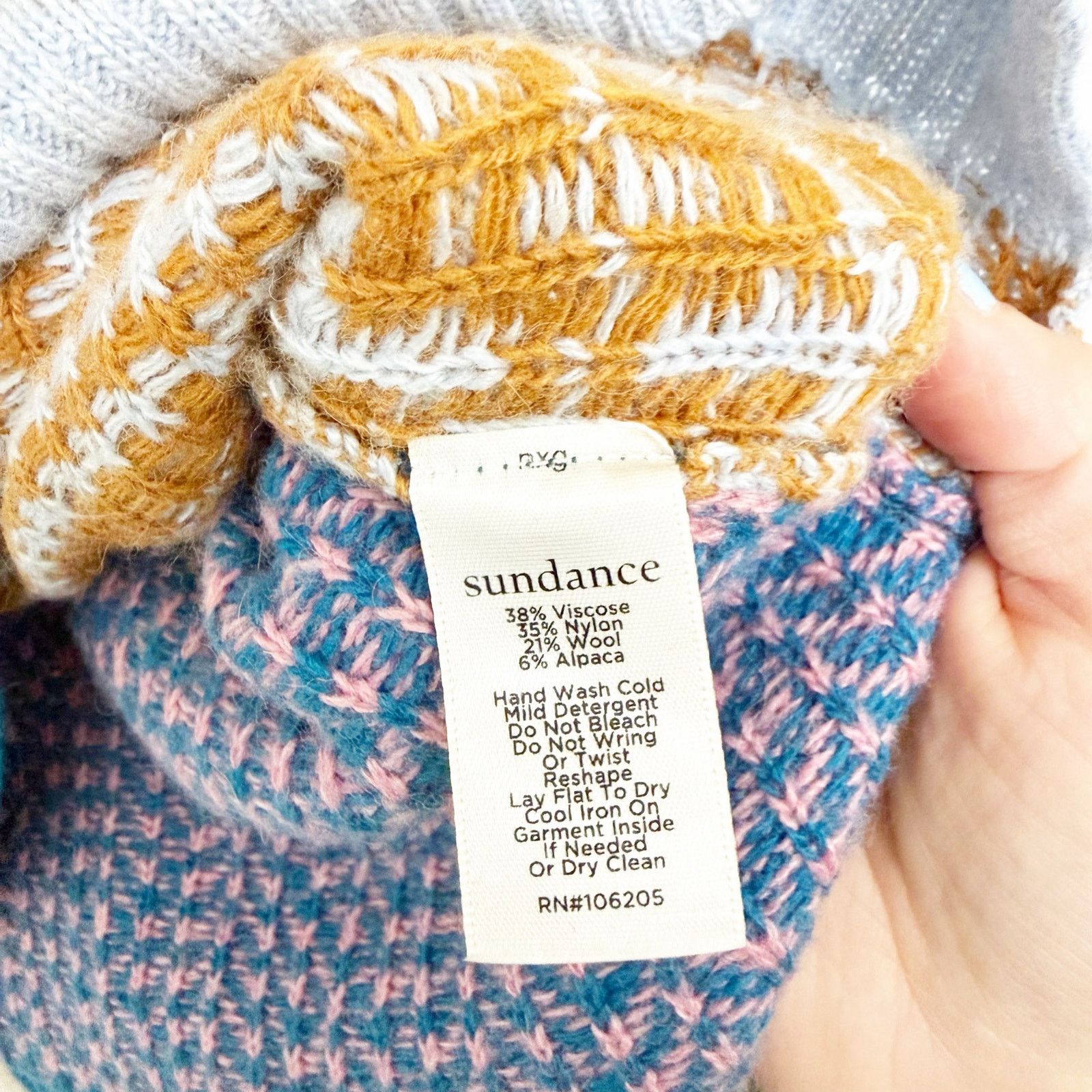 Other Sundance Fields Of Fair Patchwork Sweater Wool Alpaca Sz M Size M / US 6-8 / IT 42-44 - 3 Thumbnail