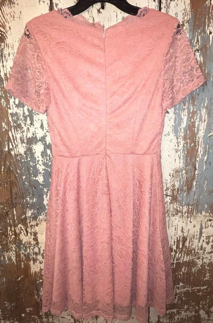 Designer H.R. Homrain pink Lace dress, size Medium Size M / US 6-8 / IT 42-44 - 5 Thumbnail