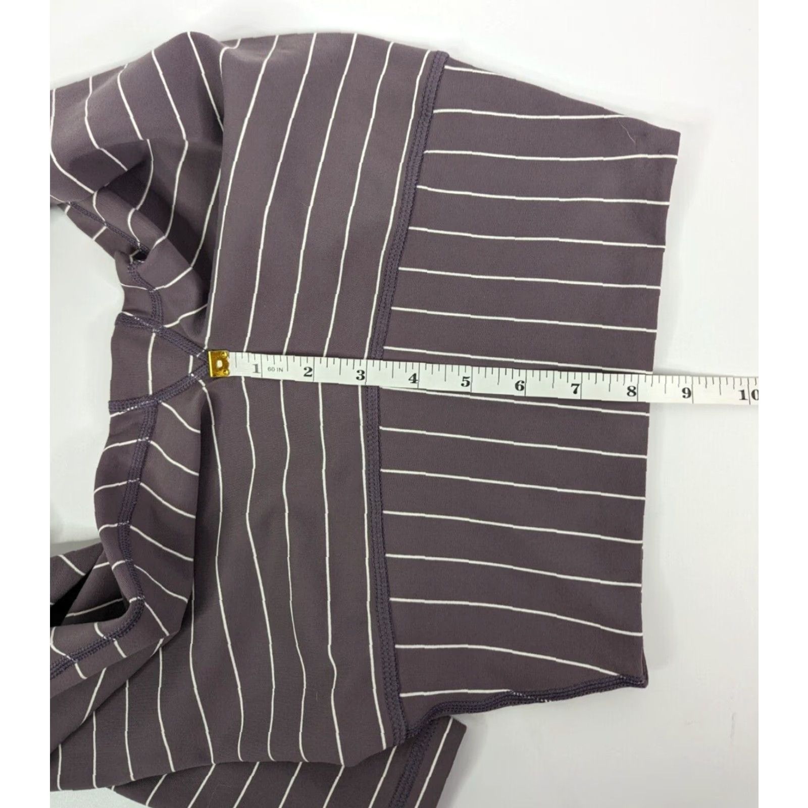 Vintage Glyder Leggings Womens Vital 7/8 Purple White Stripe Size XS Activewear Clothing Womens Compression Leg Pant Size 26" / US 2 / IT 38 - 6 Thumbnail