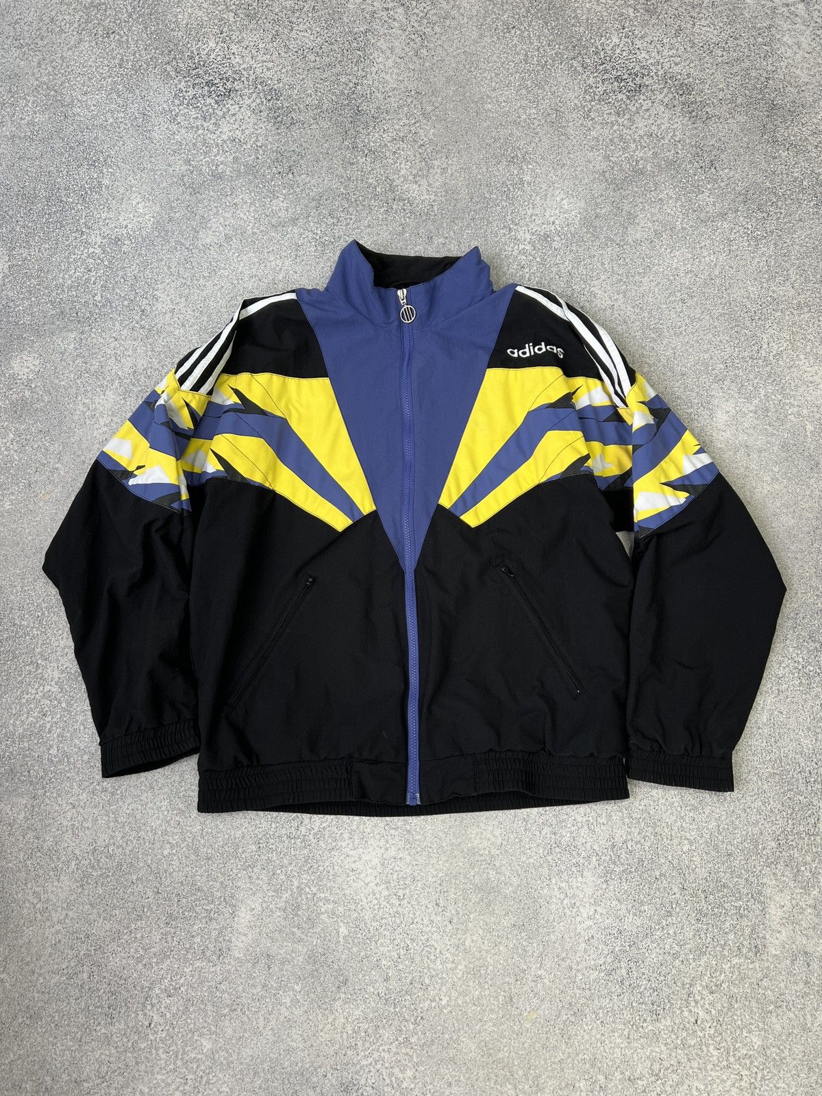 Adidas × Vintage Vintage Adidas 90-s Zip track sweatshirt Size US M / EU 48-50 / 2 - 1 Thumbnail