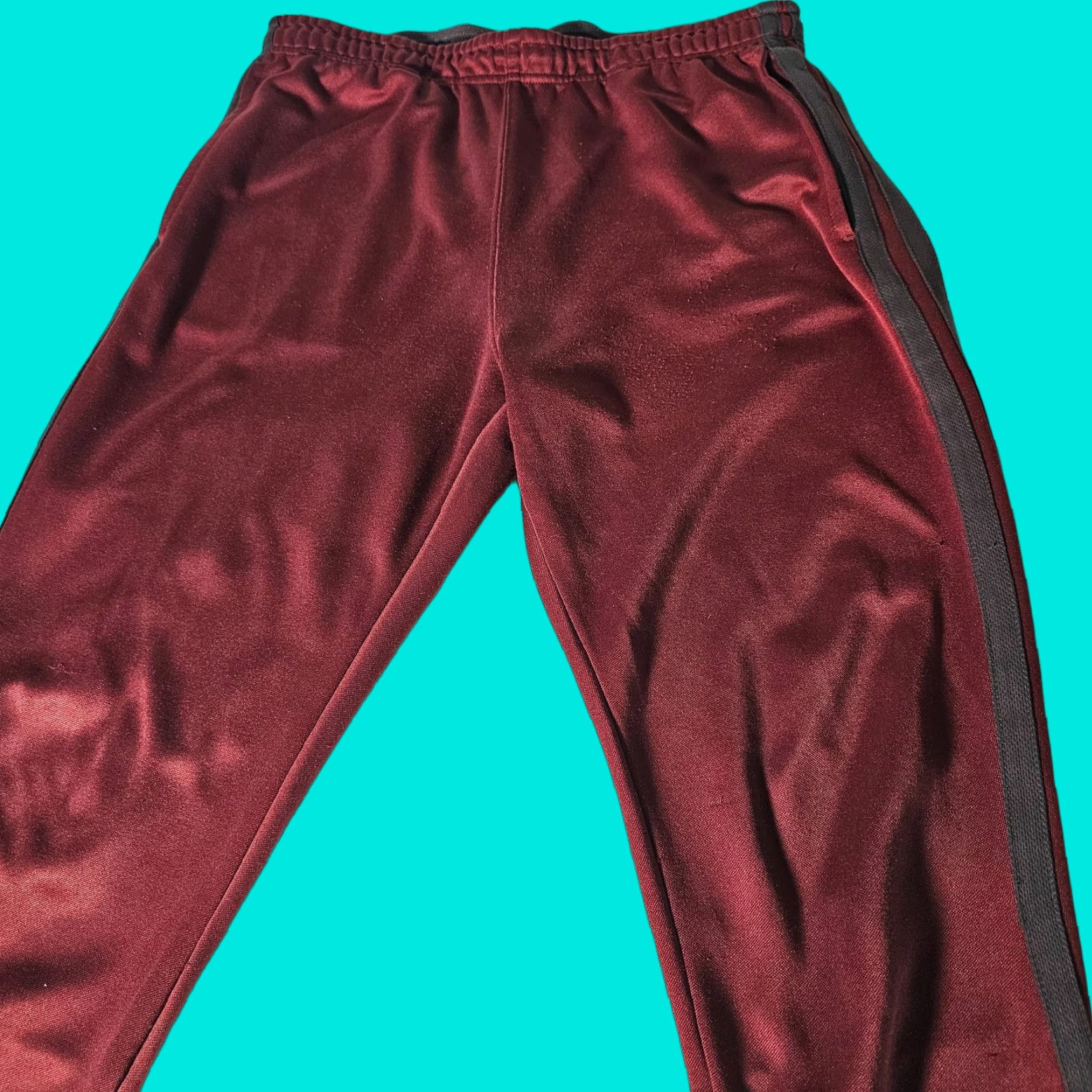 Vintage Aéropostale Pants Mens Large Red Pull On Drawstring Track Polyester Ankle Zip Size US 33 - 1 Thumbnail