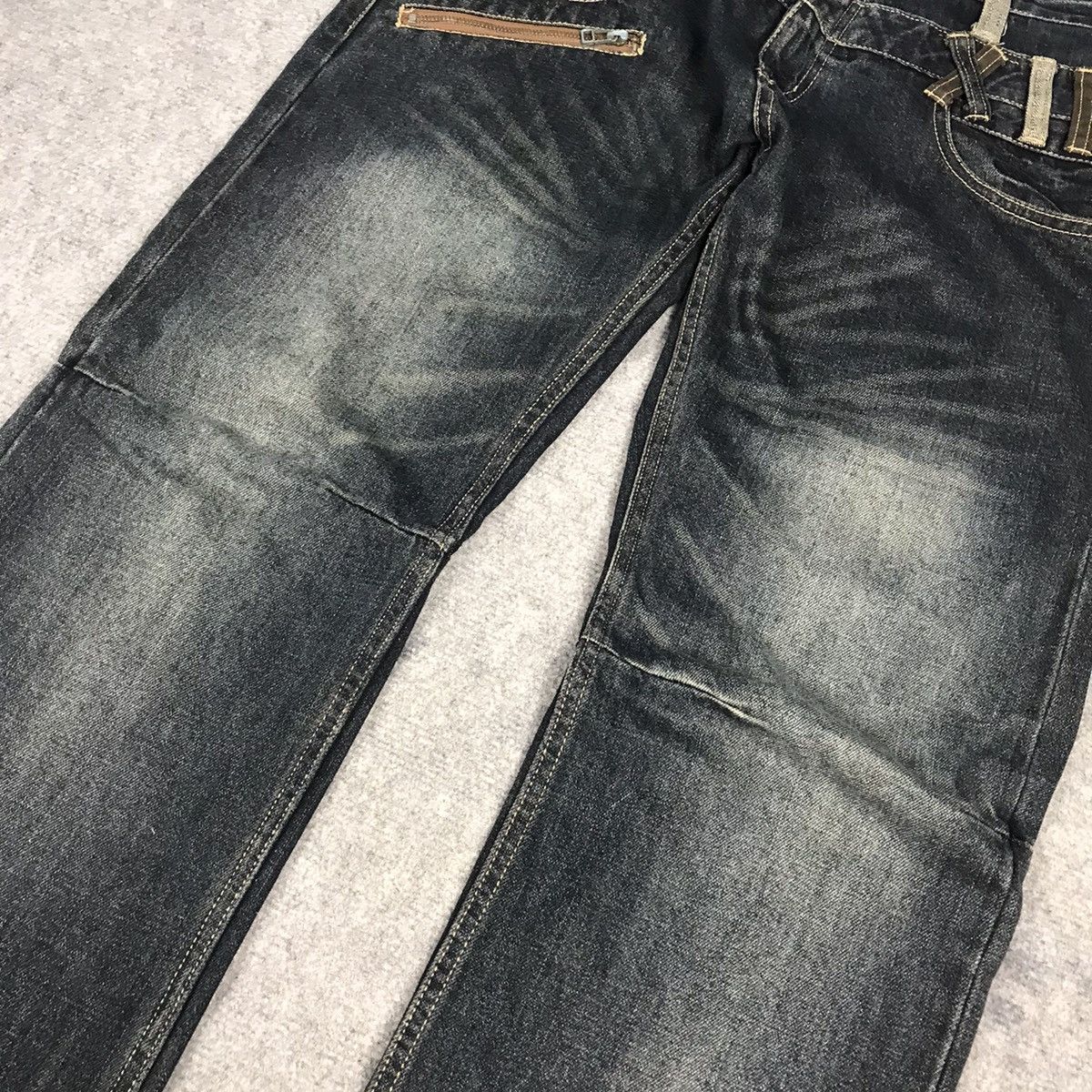 If Six Was Nine × Japanese Brand × Le Grande Bleu (L.G.B.) DOUBLE WAIST JAPANESE STYLE ALDELIO DENIM PANTS Size US 32 / EU 48 - 3 Thumbnail
