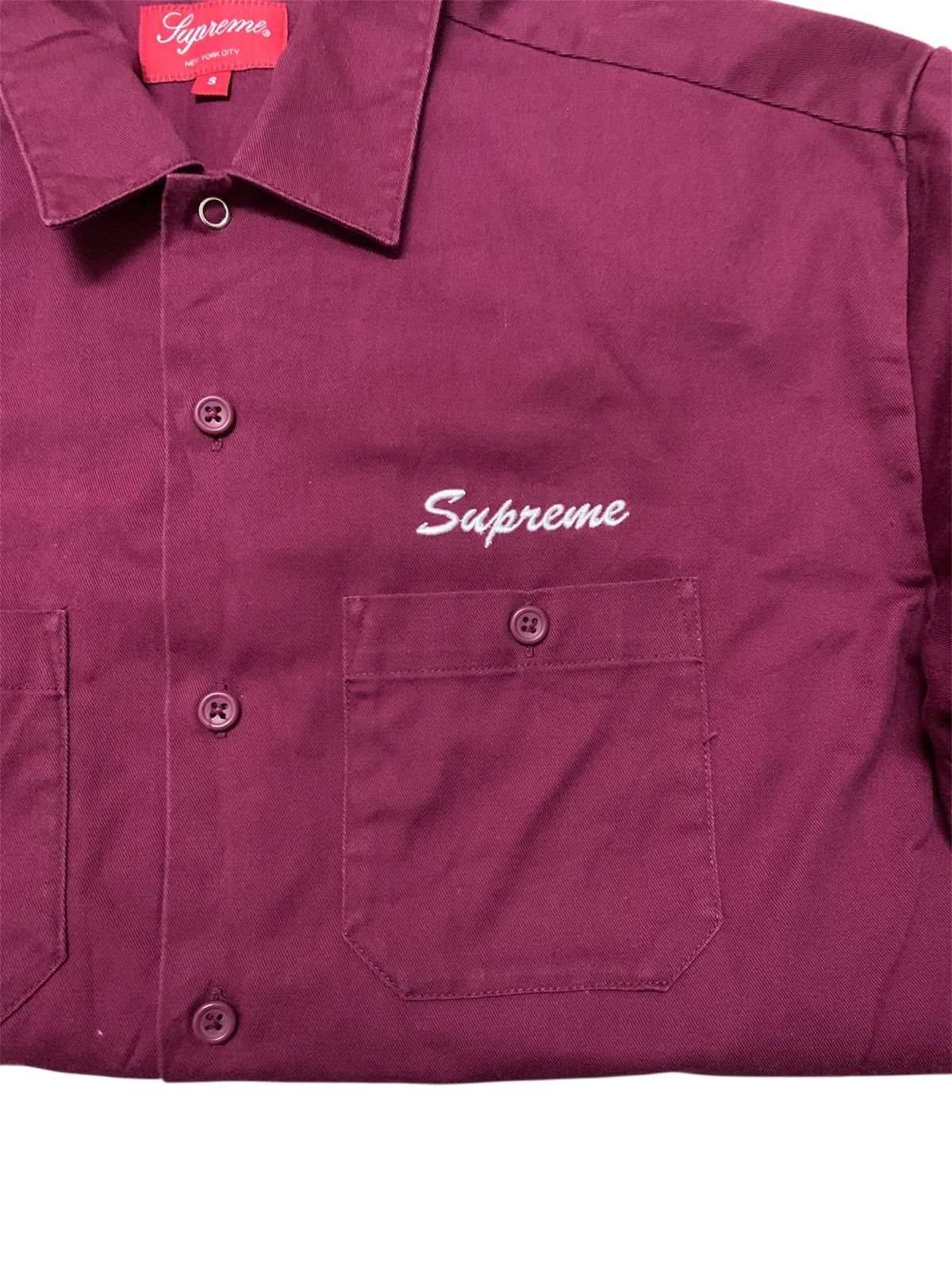 Supreme SUPREME thermal work shirt maroon Size US S / EU 44-46 / 1 - 4 Thumbnail