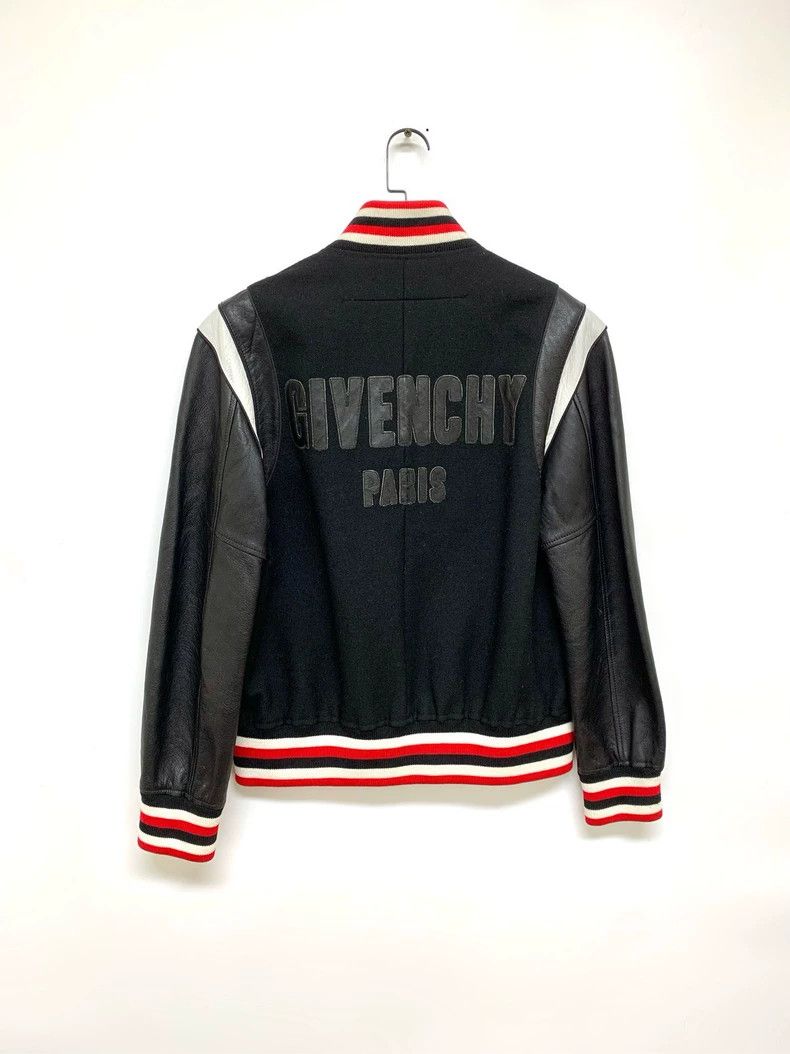 Givenchy Givenchy Size50 Classic Leather-trimmed Baseball Jacket, Si Size US M / EU 48-50 / 2 - 8 Thumbnail