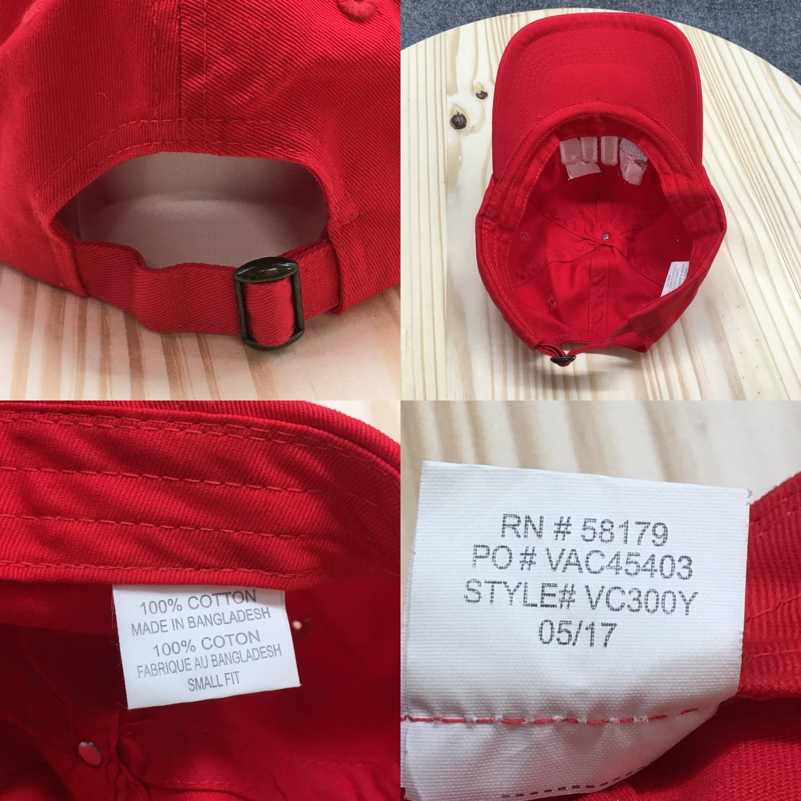 Vintage Coop 1972 Baseball Cap Red Camo OSFA Curved Brim Adjustable Embroidered Unisex Men Size ONE SIZE - 8 Thumbnail