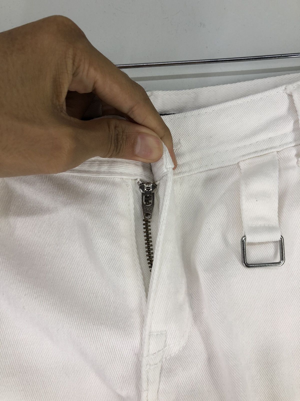 Japanese Brand Japanese Brand Glad News Distressed Flare White Jeans Size US 33 - 8 Thumbnail