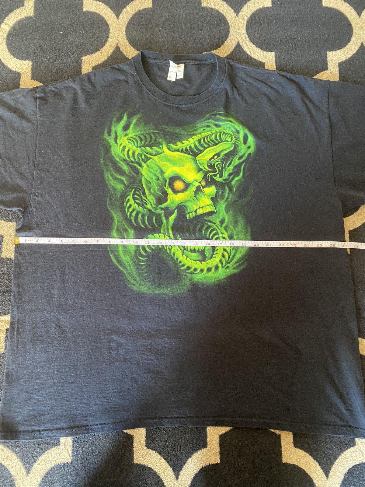 Vintage Fruit Of The Loom Overprint Skull Style Size US XXL / EU 58 / 5 - 7 Thumbnail