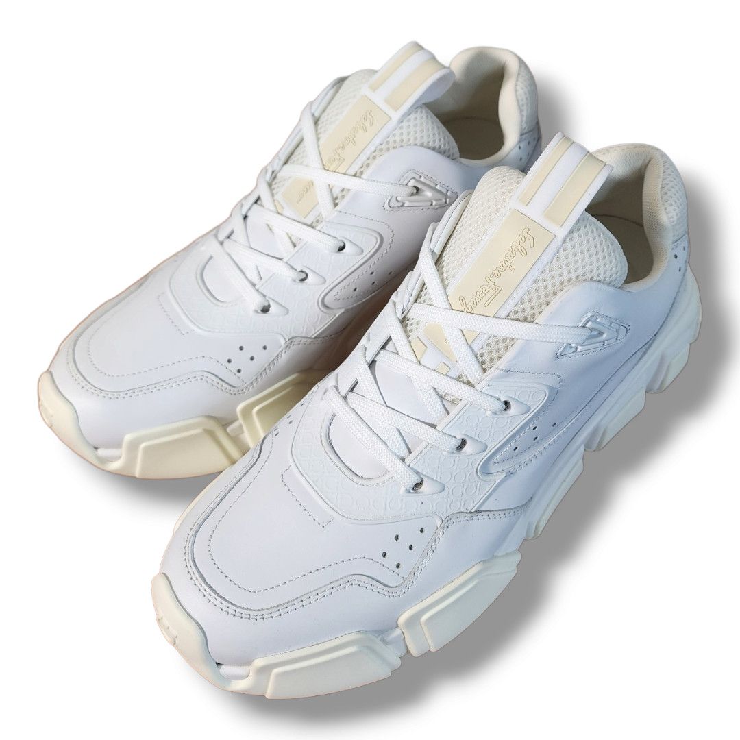 Salvatore Ferragamo Ferragamo White Booster Sneaker Men's Size 7/Women's Size 9 Size US 7 / EU 40 - 1 Thumbnail