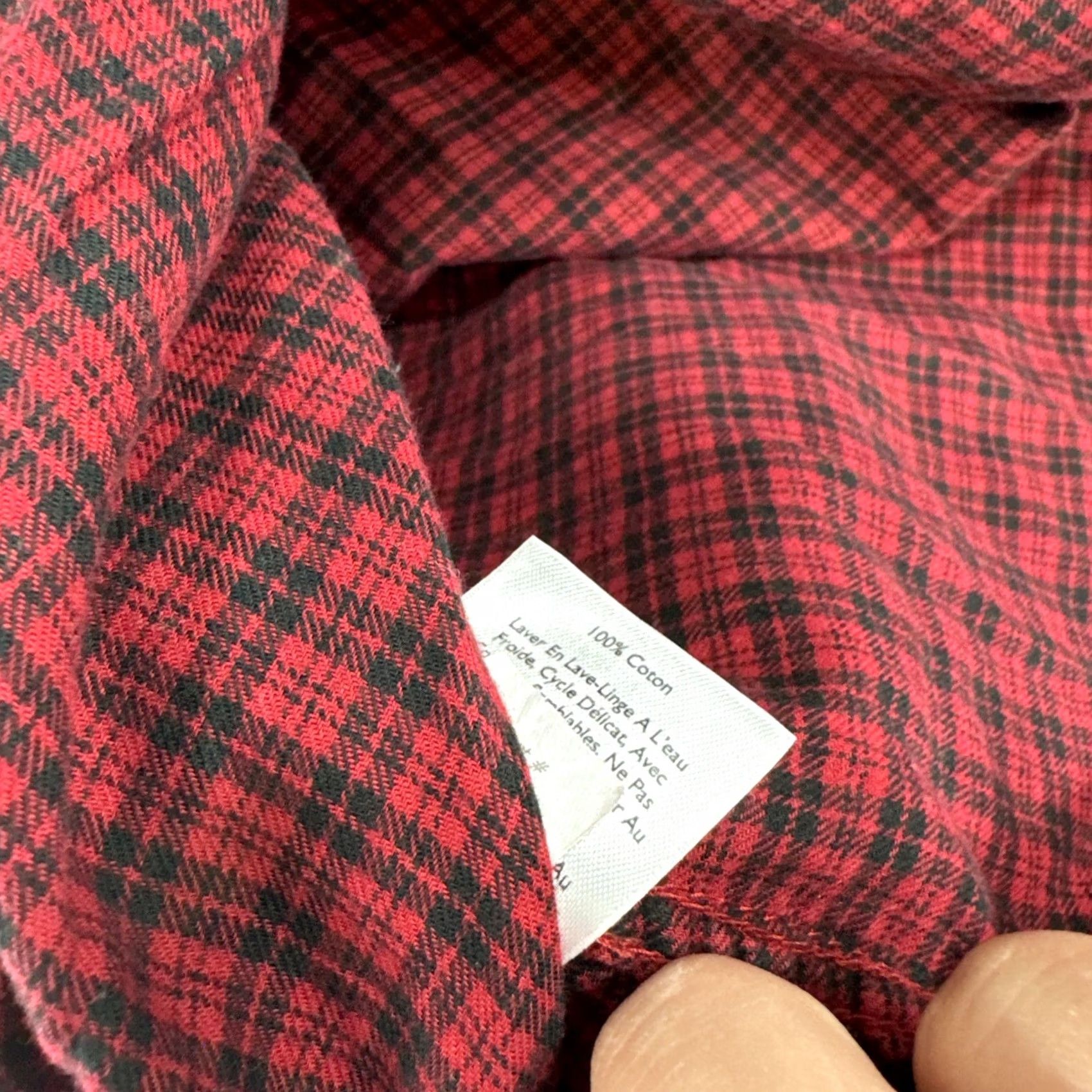 Eddie Bauer Eddie Bauer Red Plaid Flannel Button Henley Roll Tab Sleeve Shirt Top Size M Womens Size M / US 6-8 / IT 42-44 - 6 Thumbnail