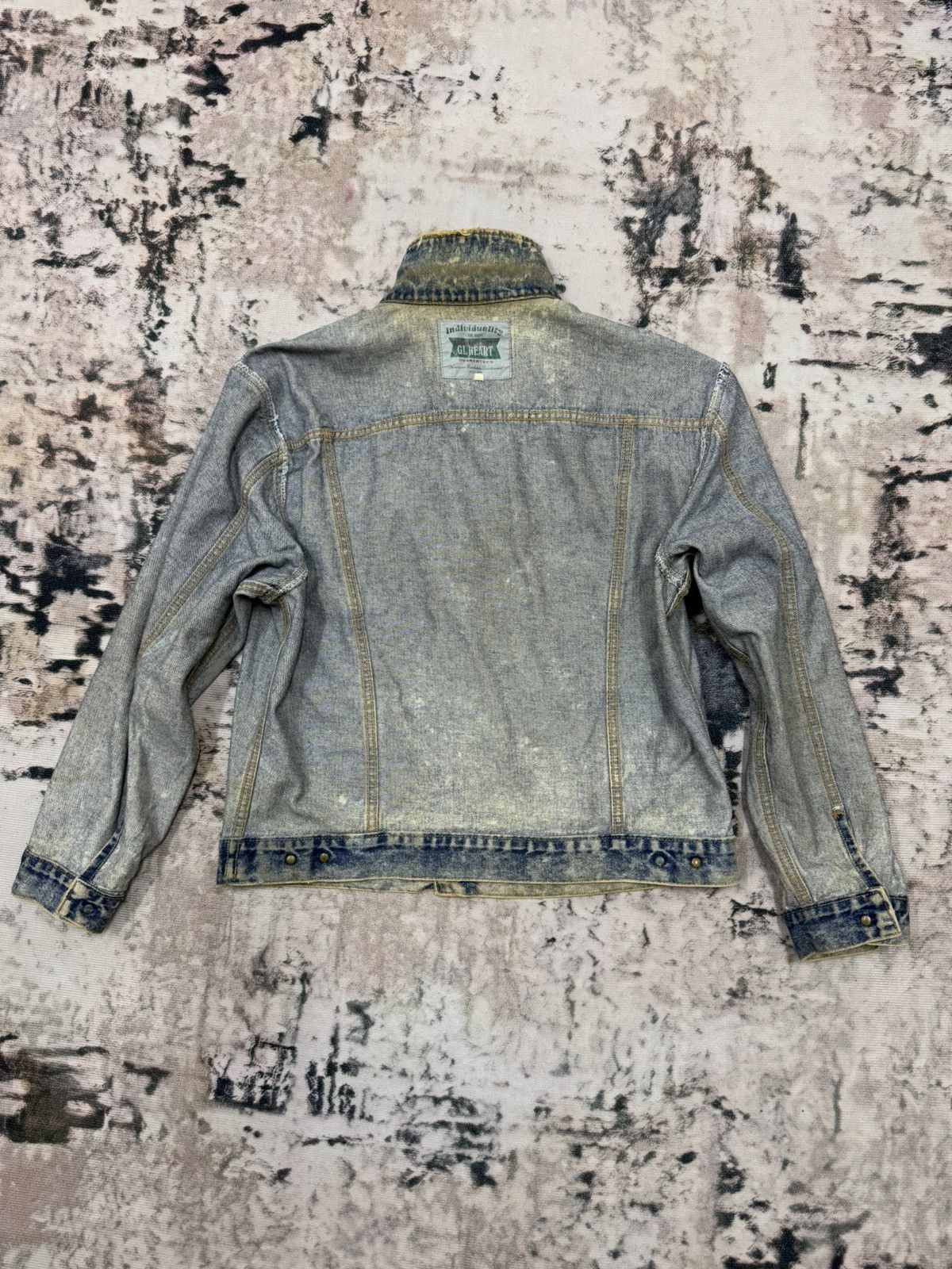 Japanese Brand Vintage 90s GL Heart Acid Wash Denim Jacket Size US M / EU 48-50 / 2 - 12 Thumbnail