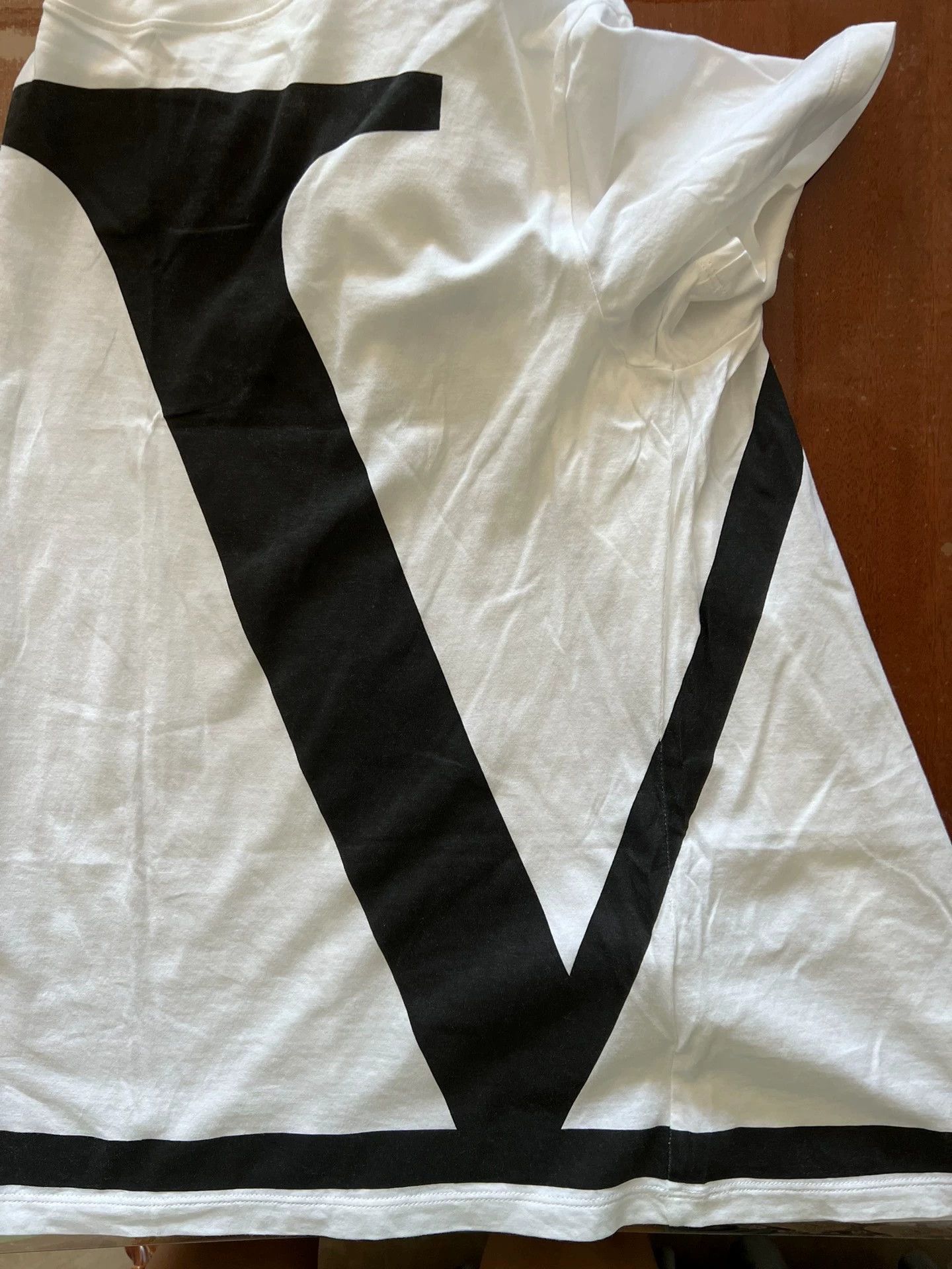 Valentino Valentino White Oversized Side Logo T-Shirt M Size US M / EU 48-50 / 2 - 2 Thumbnail