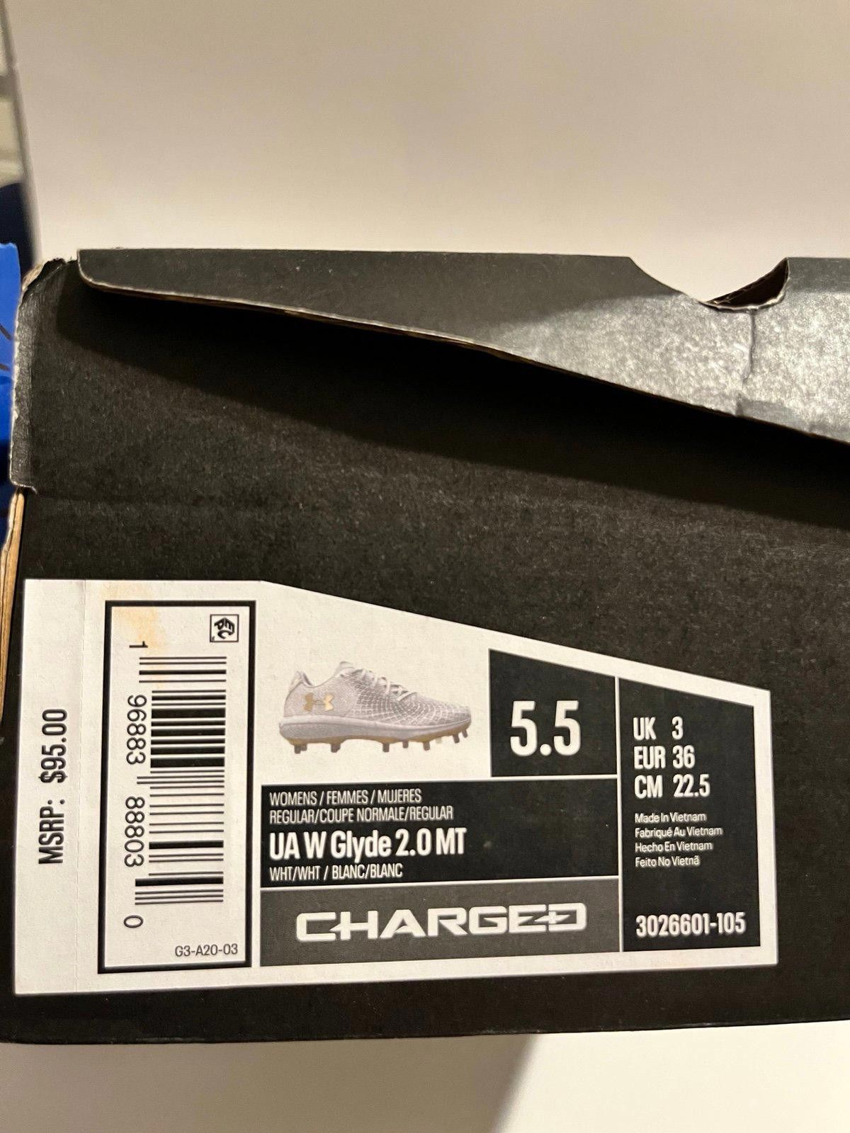 Under Armour Under Armour Womens Glyde 2 Metal Softball Cleats 5.5 U.S. Size ONE SIZE - 8 Thumbnail