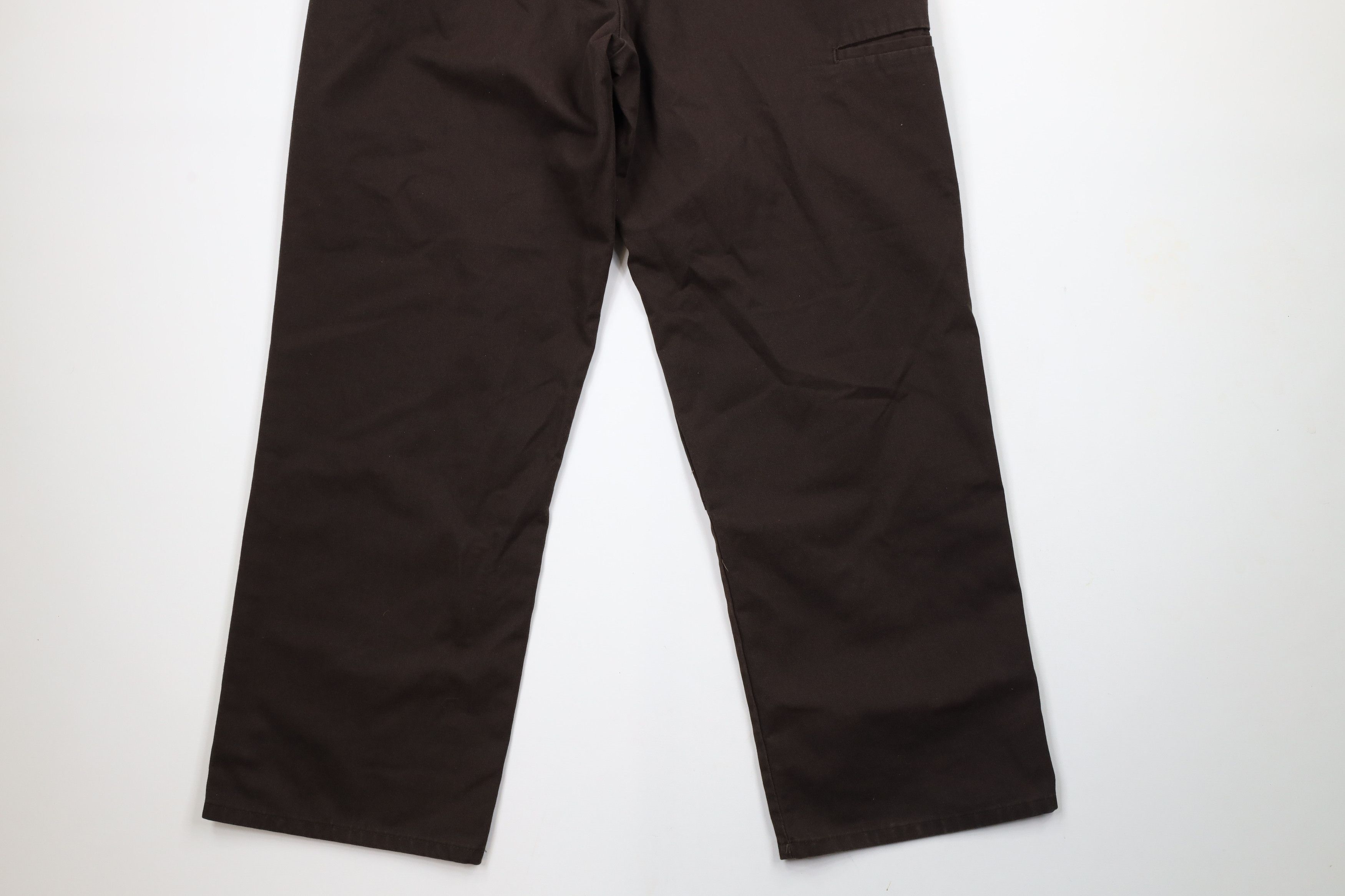 Dickies × Vintage Vintage Dickies Spell Out Double Knee Wide Leg Pants Brown Size 36" / US 14 / IT 50 - 14 Thumbnail