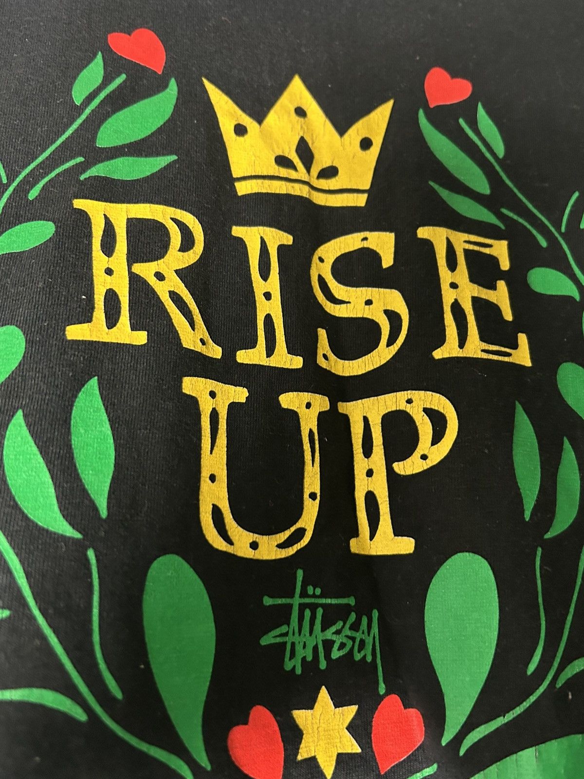 Stussy × Vintage Vintage Stussy "Rise Up" t-shirt Size US L / EU 52-54 / 3 - 4 Thumbnail