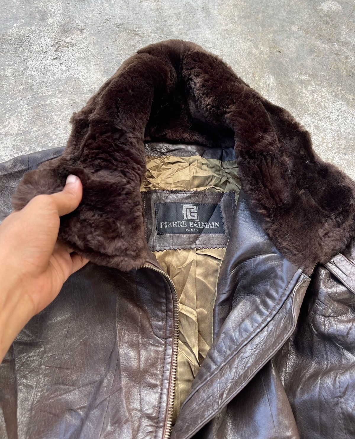 Balmain 🔥VINTAGE PIERRE BALMAIN GENUINE LEATHER JACKET Size US XL / EU 56 / 4 - 11 Thumbnail