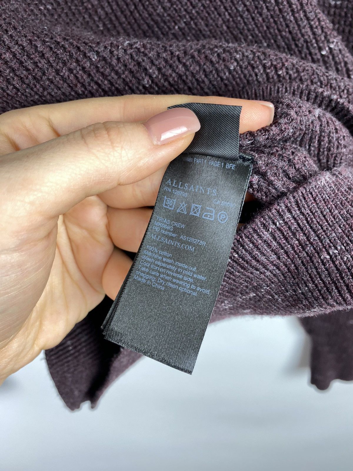 Allsaints Allsaints men’s Trias Crew sweater pullover size M Size US M / EU 48-50 / 2 - 12 Thumbnail