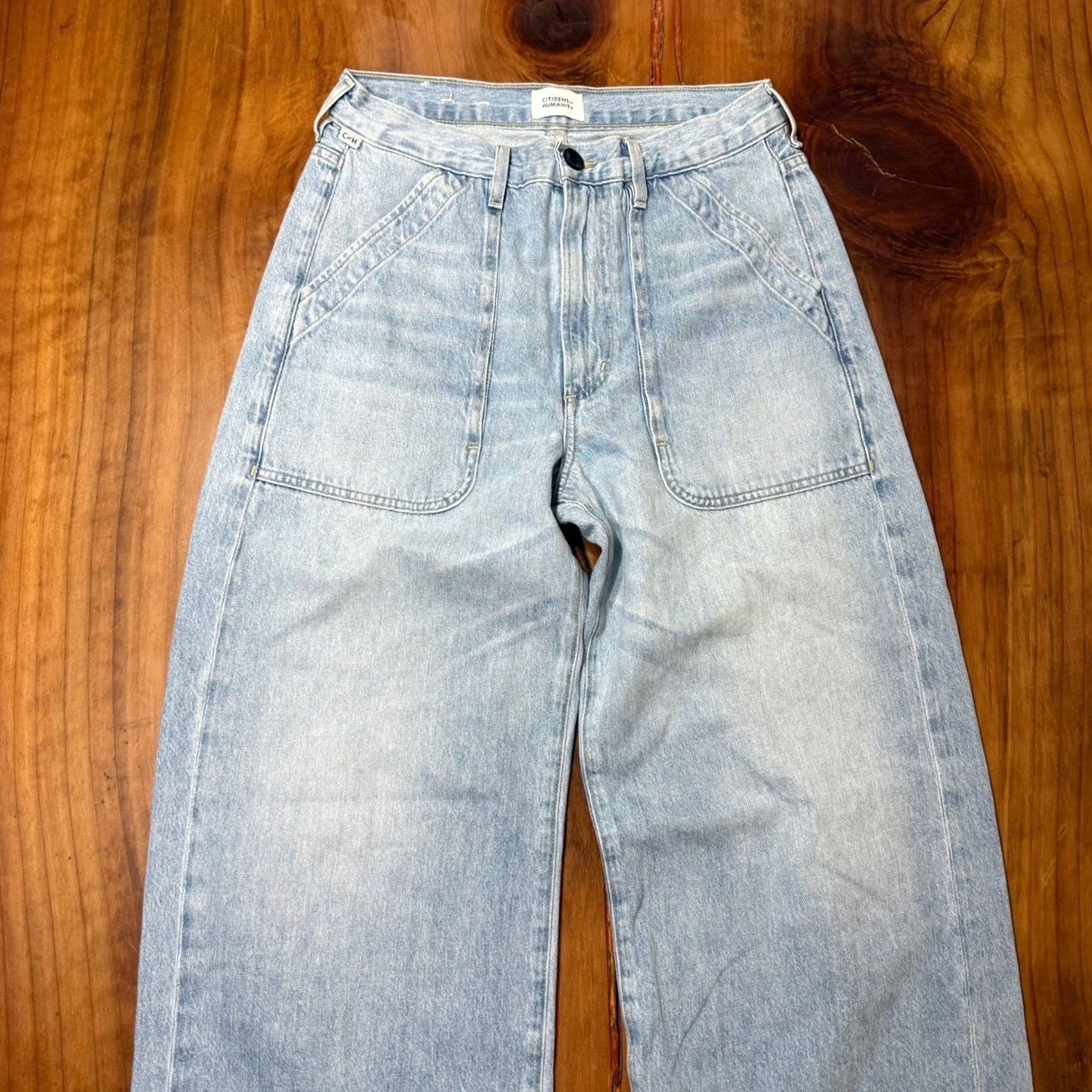Citizens Of Humanity Citizens of Humanity Wide Leg Jeans Womens 27 AYLA Cloud nine Denim Light X23 Size 27" / US 4 / IT 40 - 3 Thumbnail