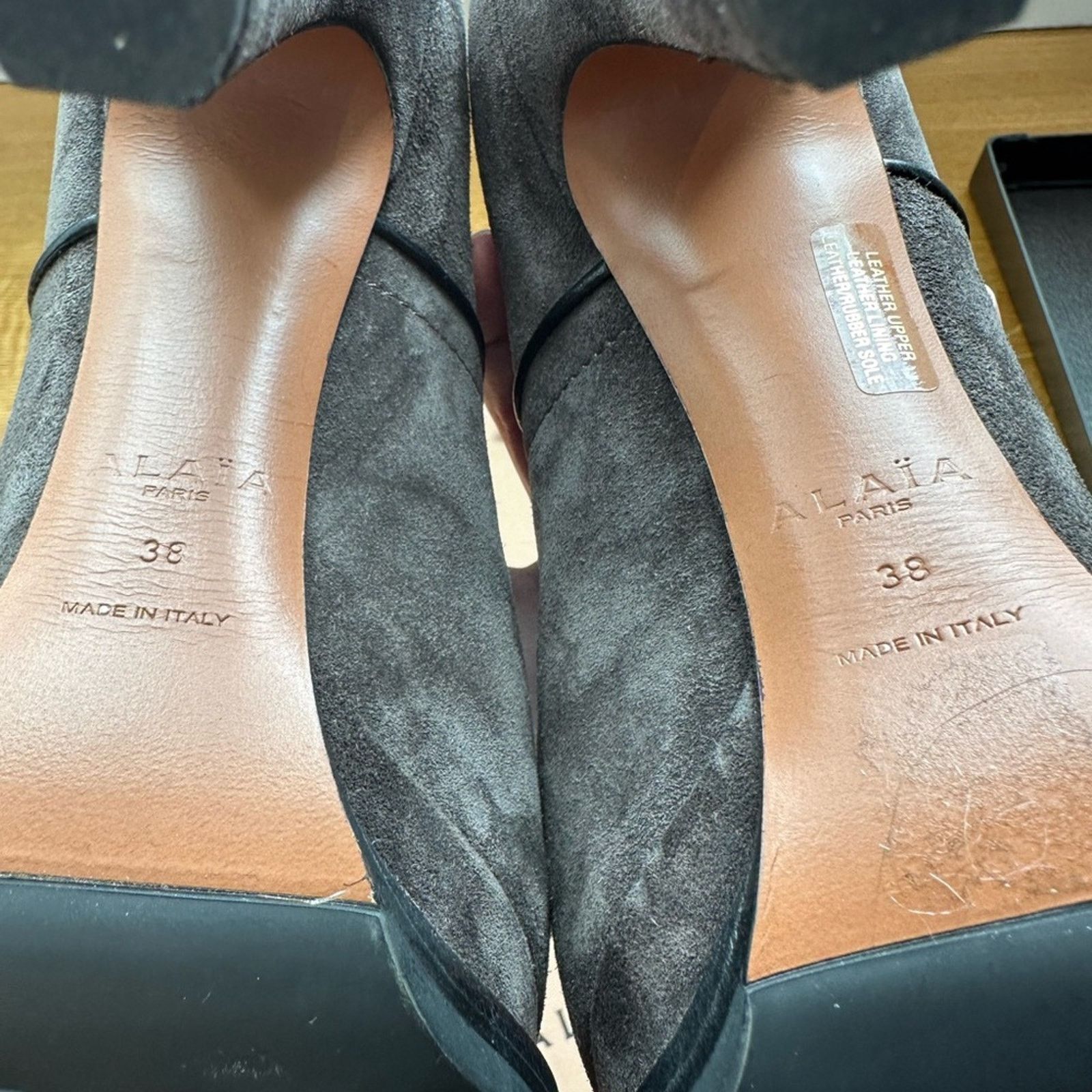 Alaia Seen on Beyonce Grey Suede Hiker Ankle Boots EU 38 Platform Size US 8 / IT 38 - 15 Thumbnail