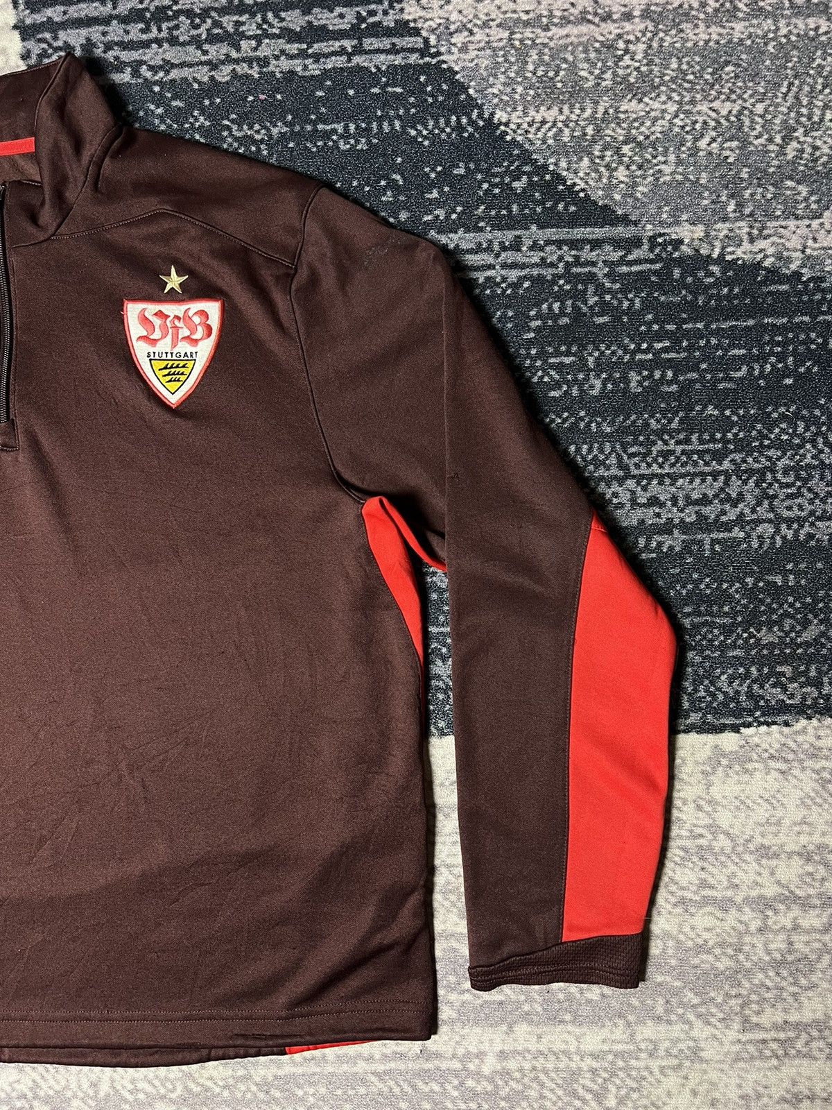 Puma × Vintage Puma VFB Stuttgart Halfzipper Polyster Size US L / EU 52-54 / 3 - 6 Thumbnail