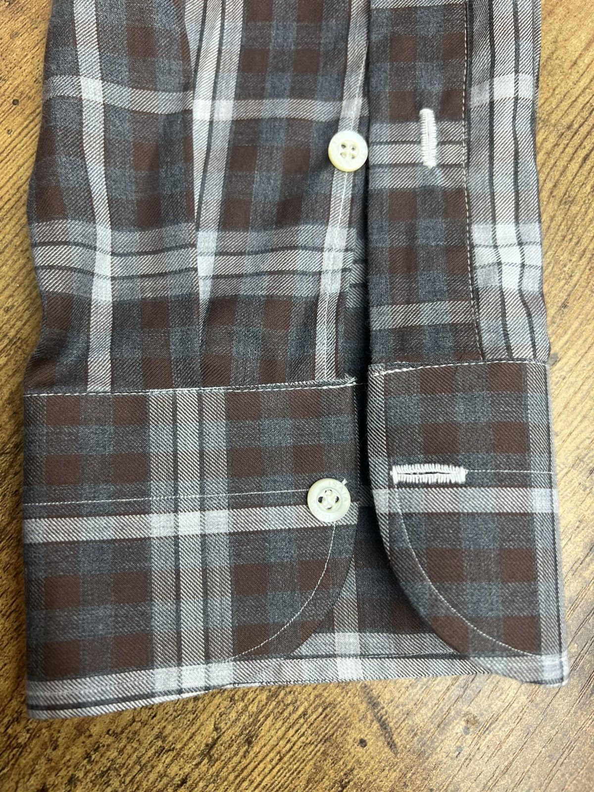 Isaia Isaia Napoli Plaid Print Long Sleeve Shirt – Size 16.5 / 42 Size US L / EU 52-54 / 3 - 5 Thumbnail