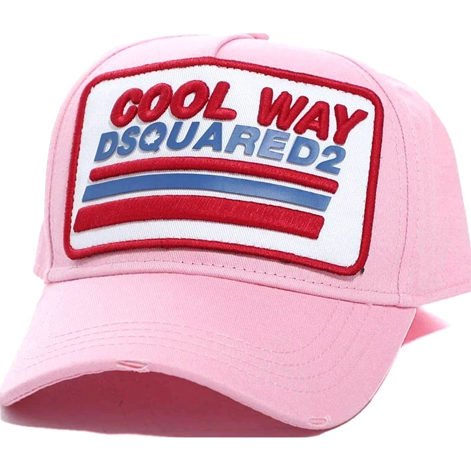 Dsquared2 Dsquared2 Cool Way Embroidered Logo Baseball Cap Hat Adjustable Pink Size ONE SIZE - 7 Thumbnail